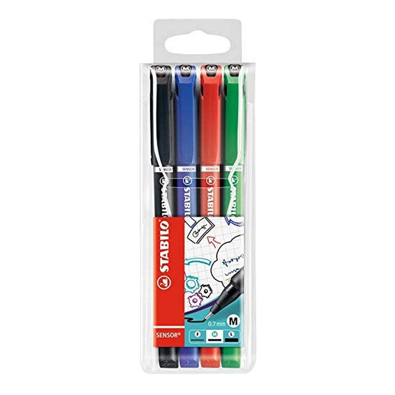 Stabilo | Sensor Pen | Medium Tip | Pack Of 4 Stabilo