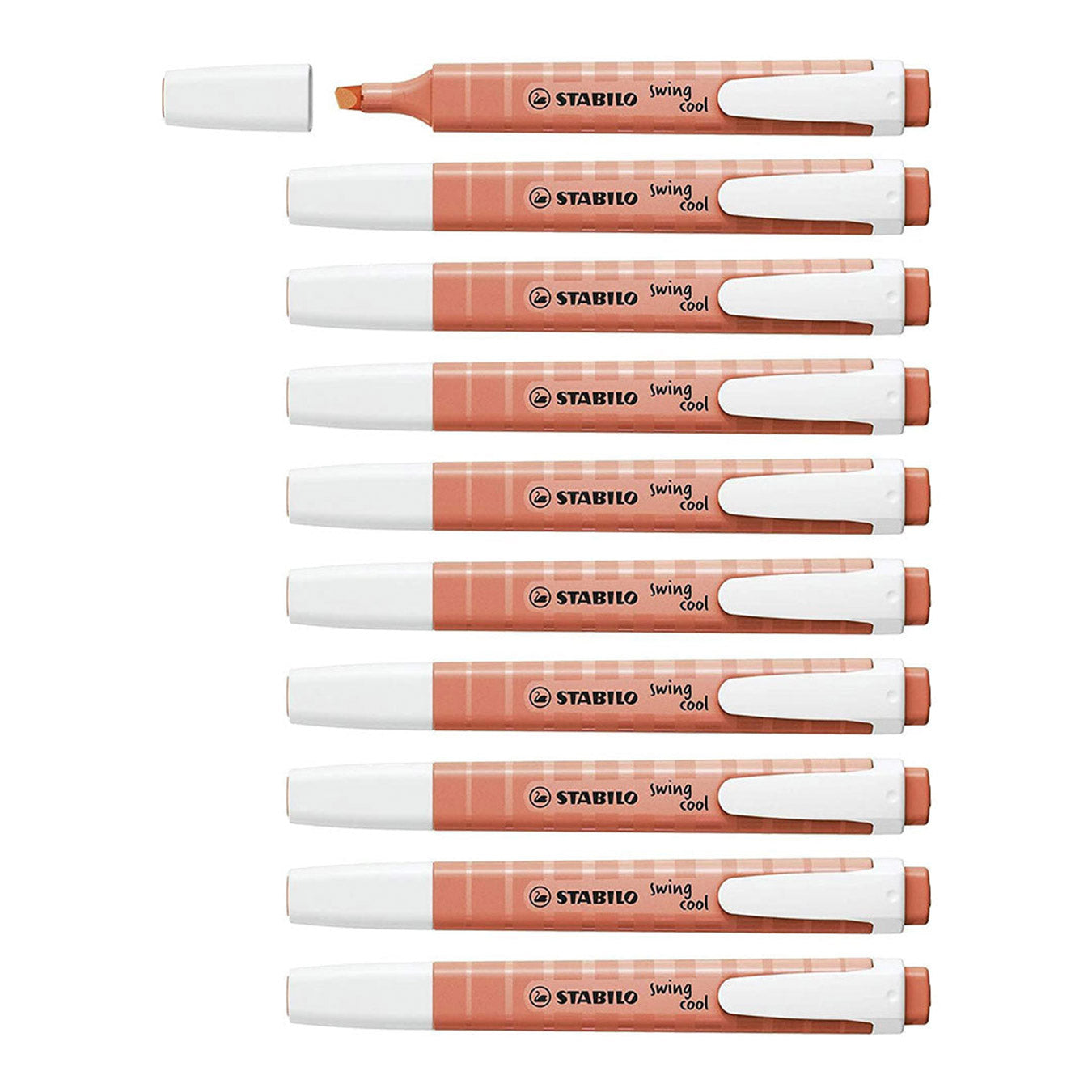 Stabilo | Swing Cool | Pastel | Mellow Coral Red | Pack Of 10Pcs | Highlighter Pen Stabilo
