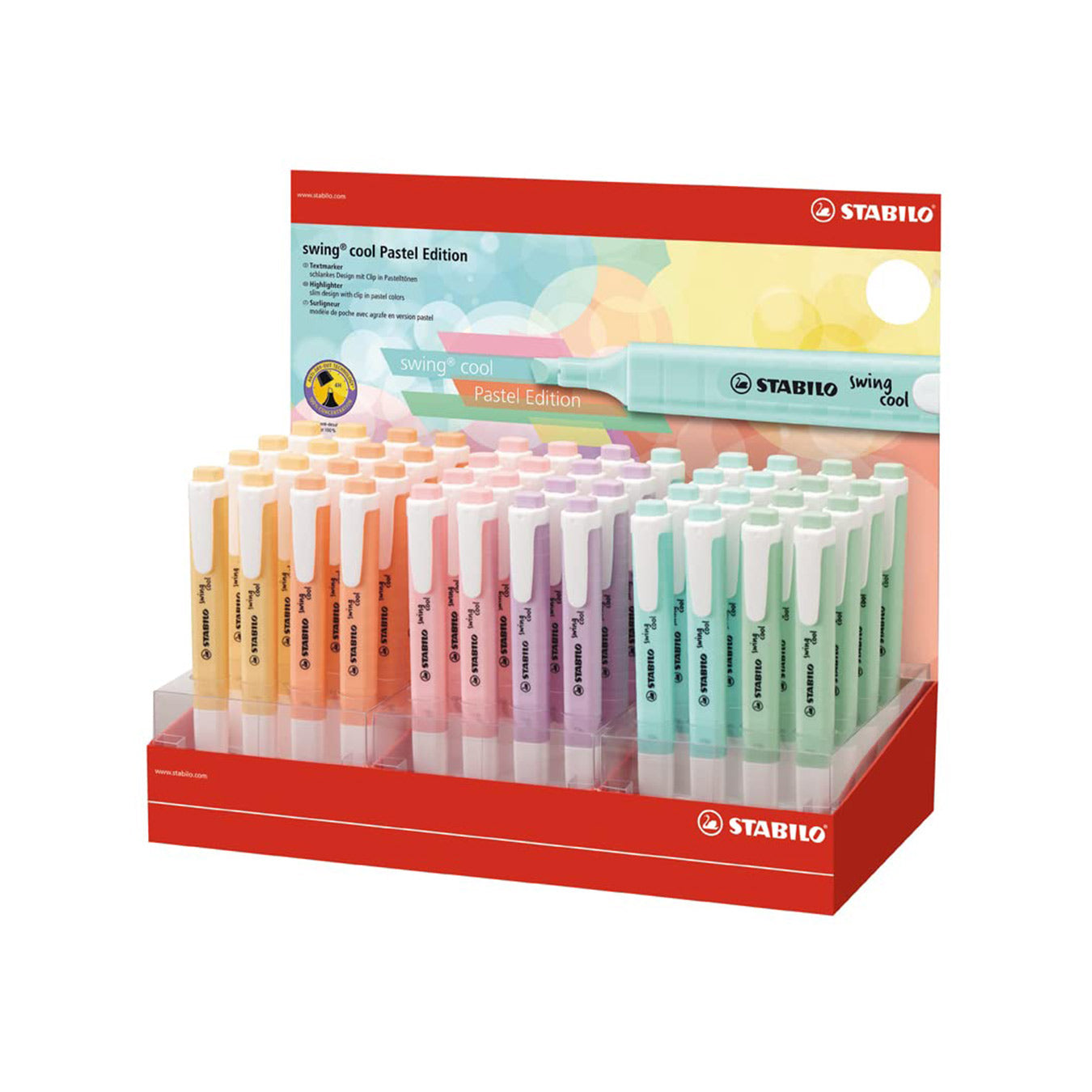 STABILO Swing Cool Pastel Highlighter Display - Set of 48 Stabilo
