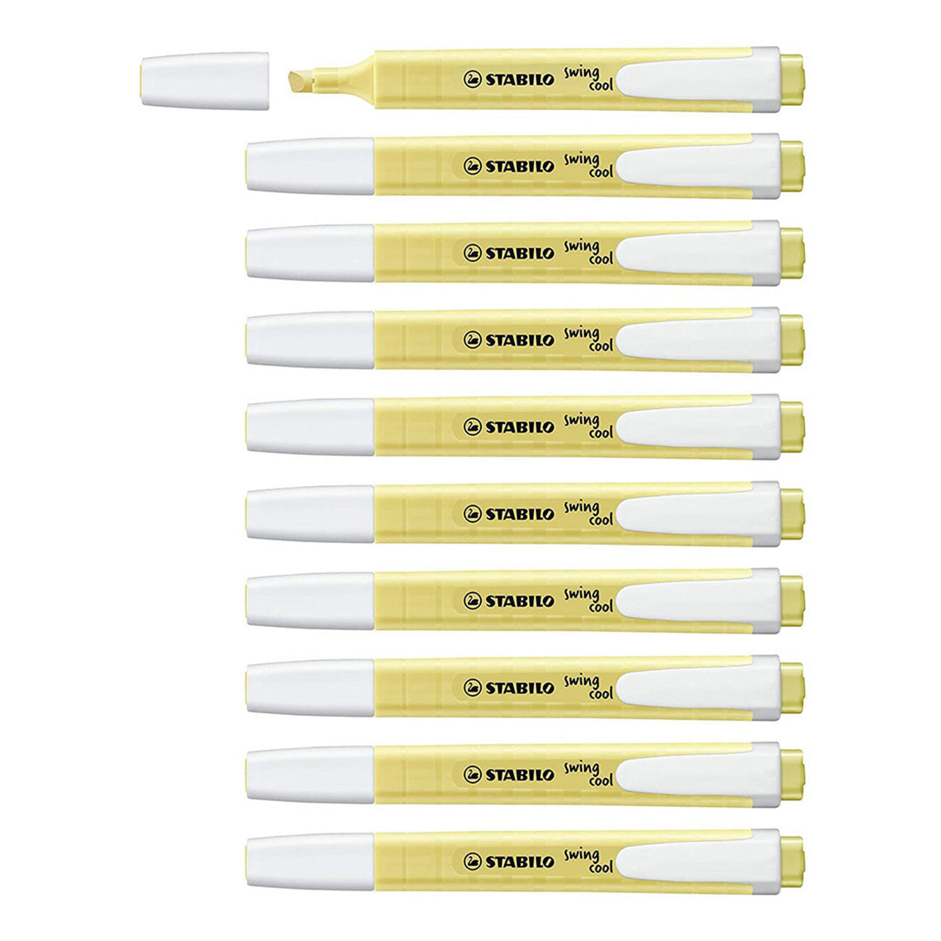 Stabilo | Swing Cool | Pastel | Yellow | Pack Of 10Pcs | Highlighter Pen Stabilo
