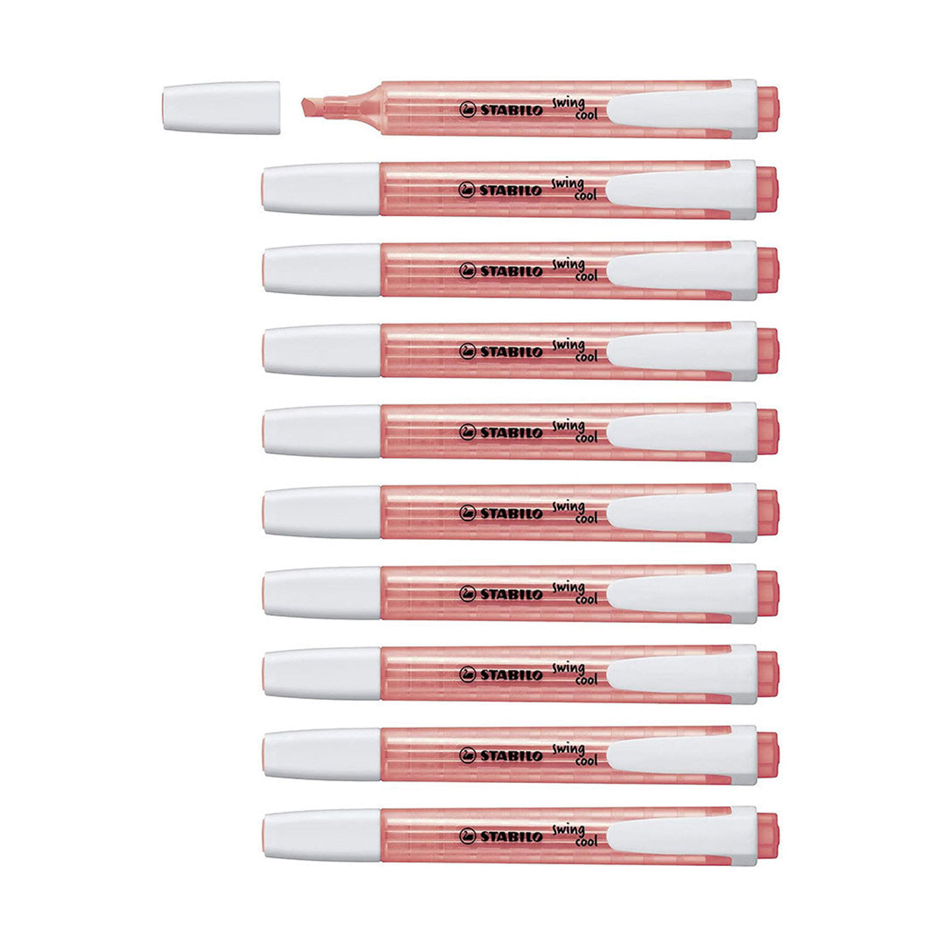 Stabilo | Swing Cool | Red | Pack Of 10Pcs | Highlighter Pen Stabilo