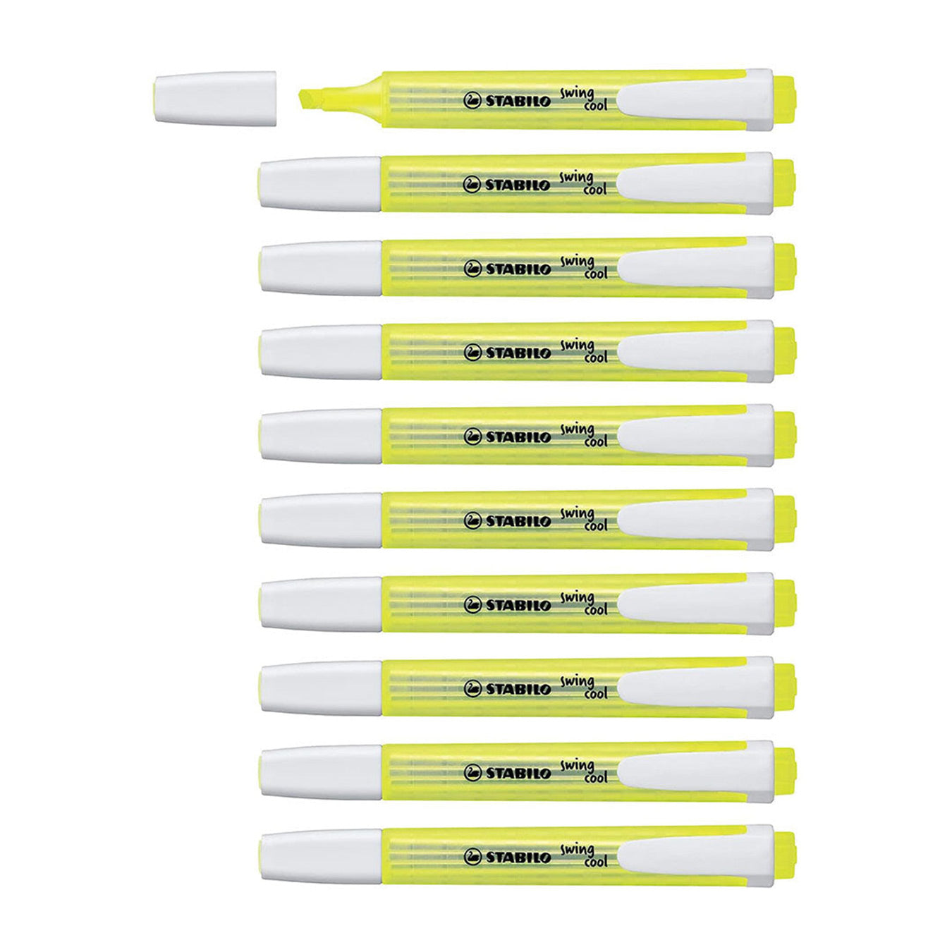 Stabilo | Swing Cool | Yellow | Pack Of 10Pcs | Highlighter Pen Stabilo