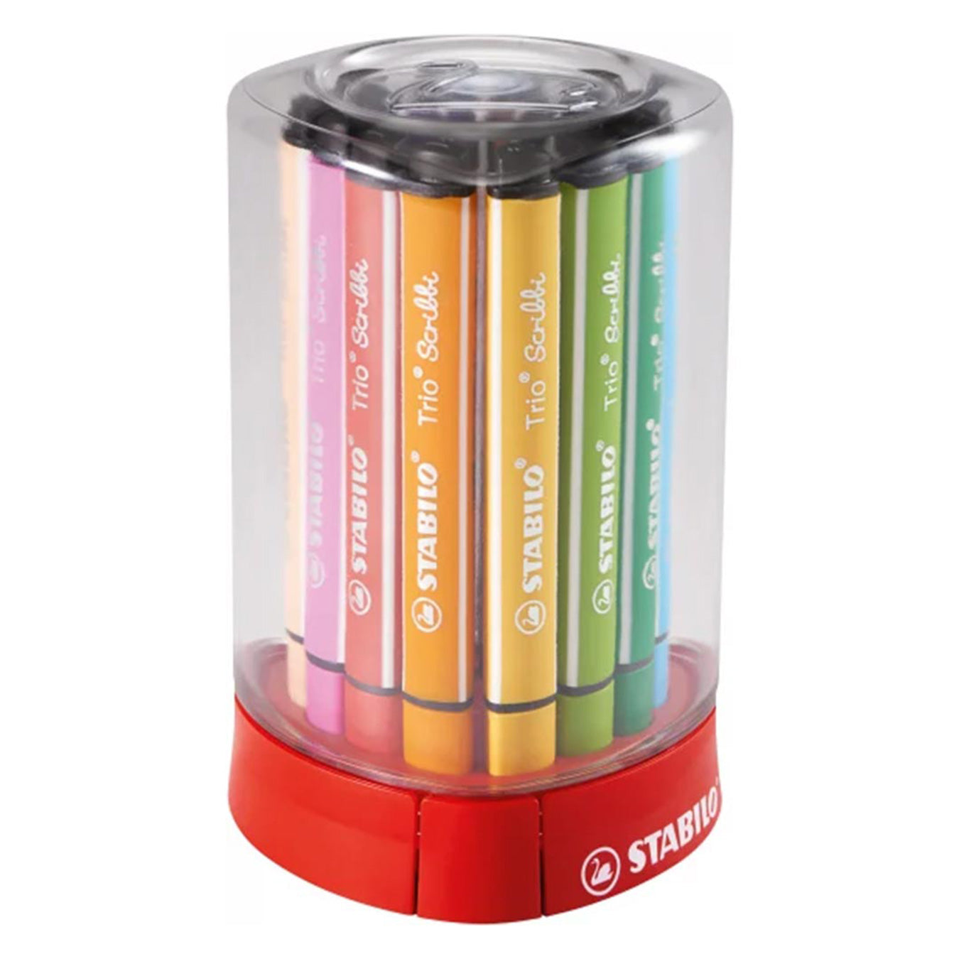 STABILO Triangular Scribbi Felt-Tip Pen Desk - Set of 12 Colours Stabilo