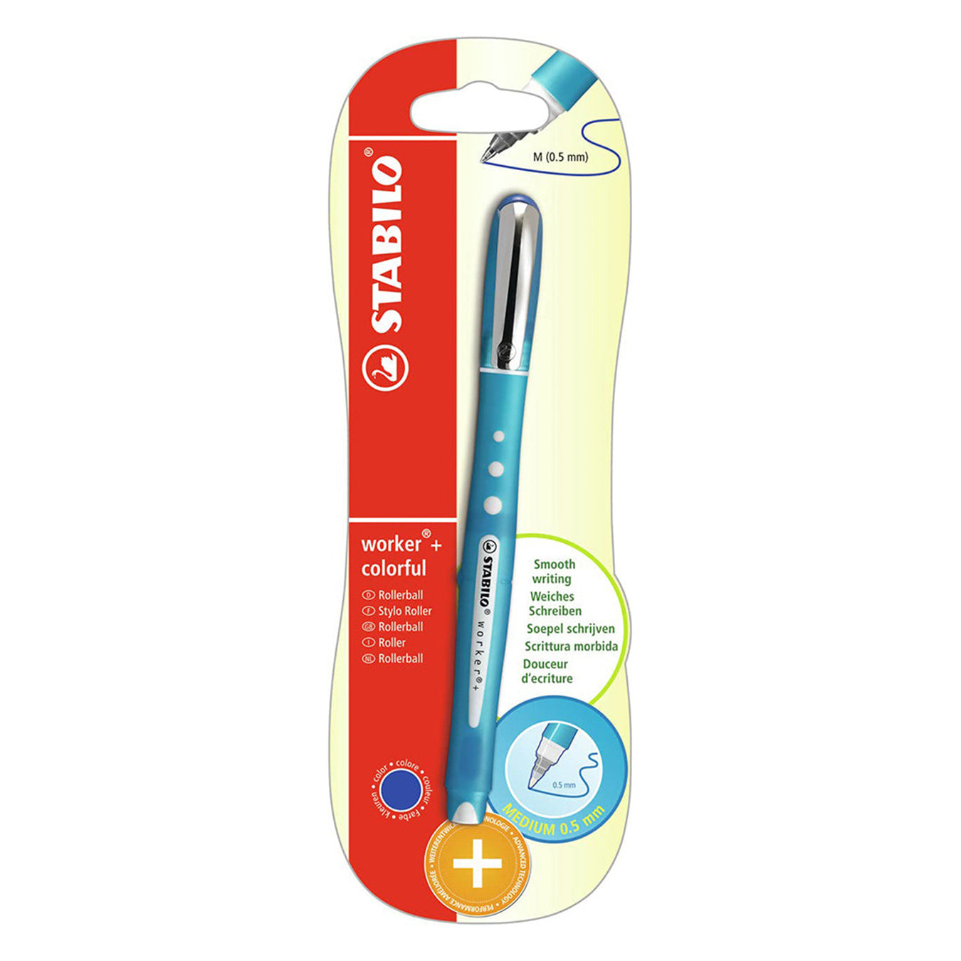 STABILO Worker+ Colorful Rollerball Pen – Blue Stabilo