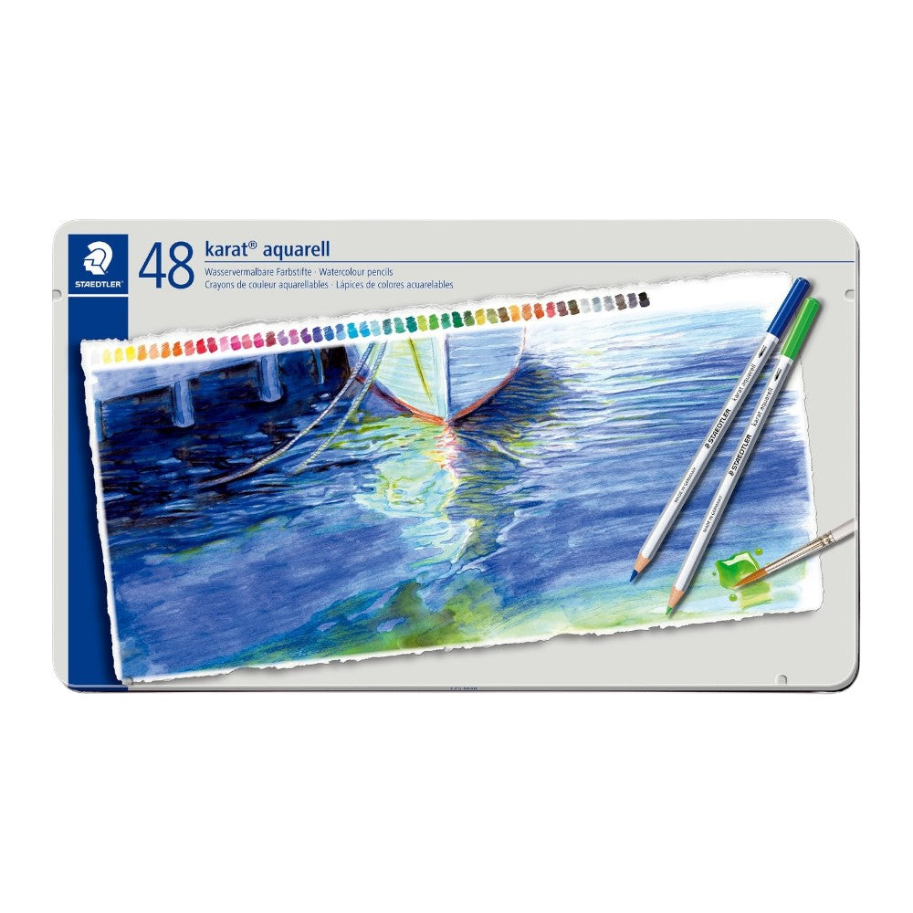 Staedtler Karat Aquarell Watercolour Pencils - Set of 48 with extensive colour range