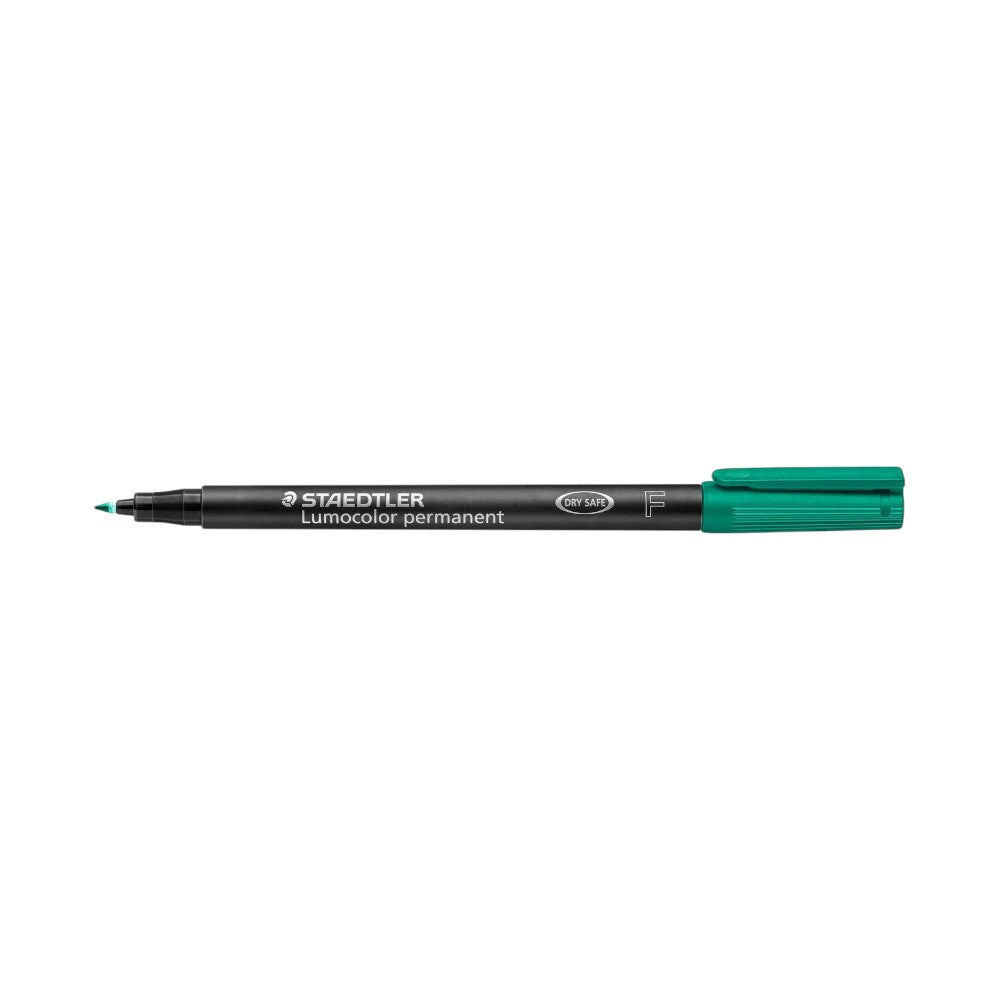 Staedtler Lumocolor Permanent Pen Fine - Green with fine 0.6mm tip