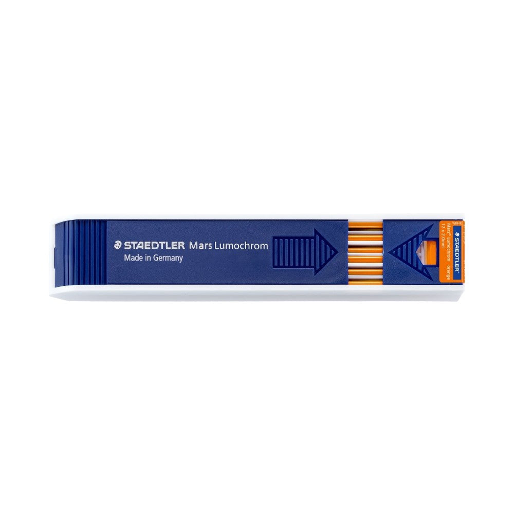 Staedtler Mars Lumochrom 2mm Orange Drawing Lead - 12 Refills Per Tube