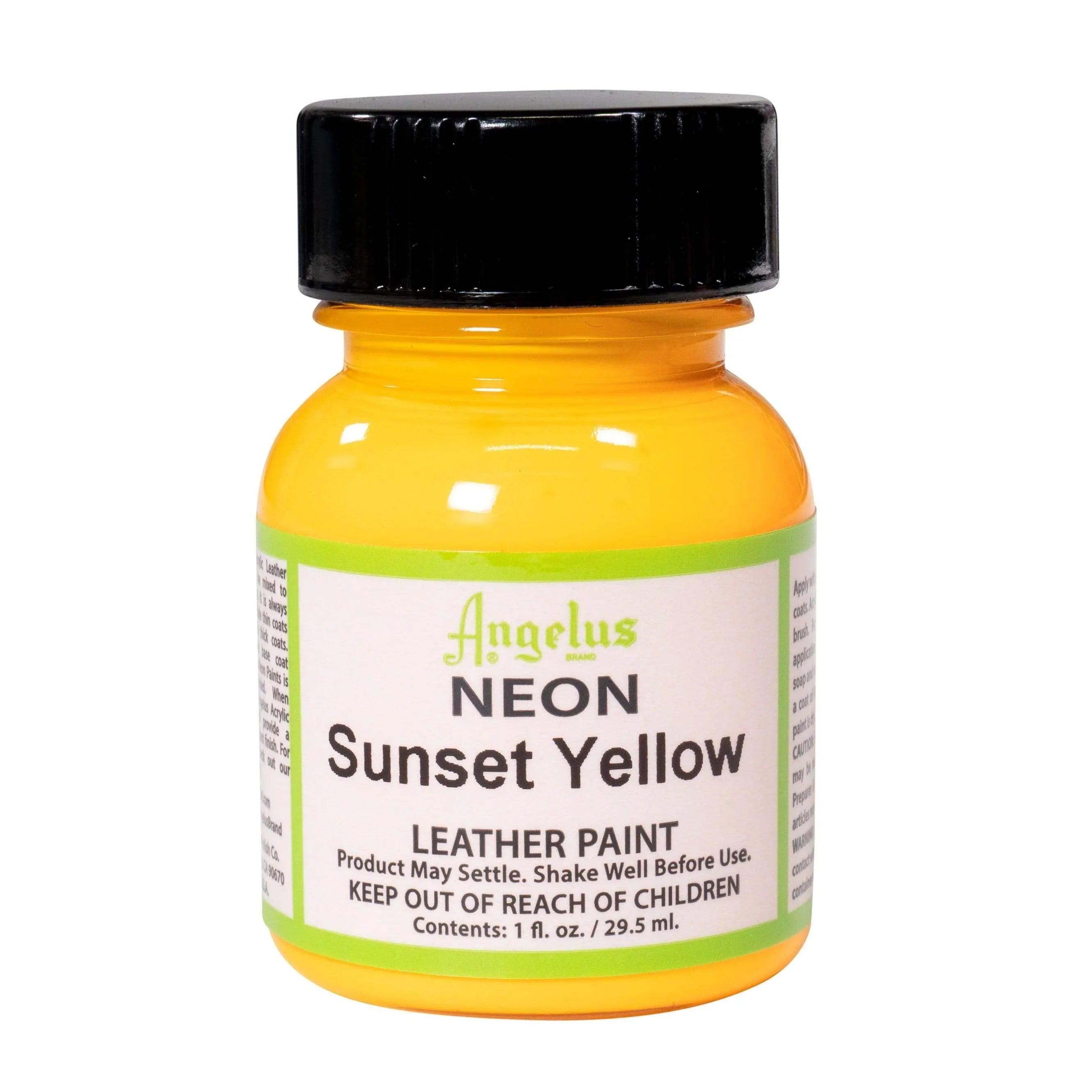 Neon Sunset Yellow Leather Paint by Angelus 29.5ml