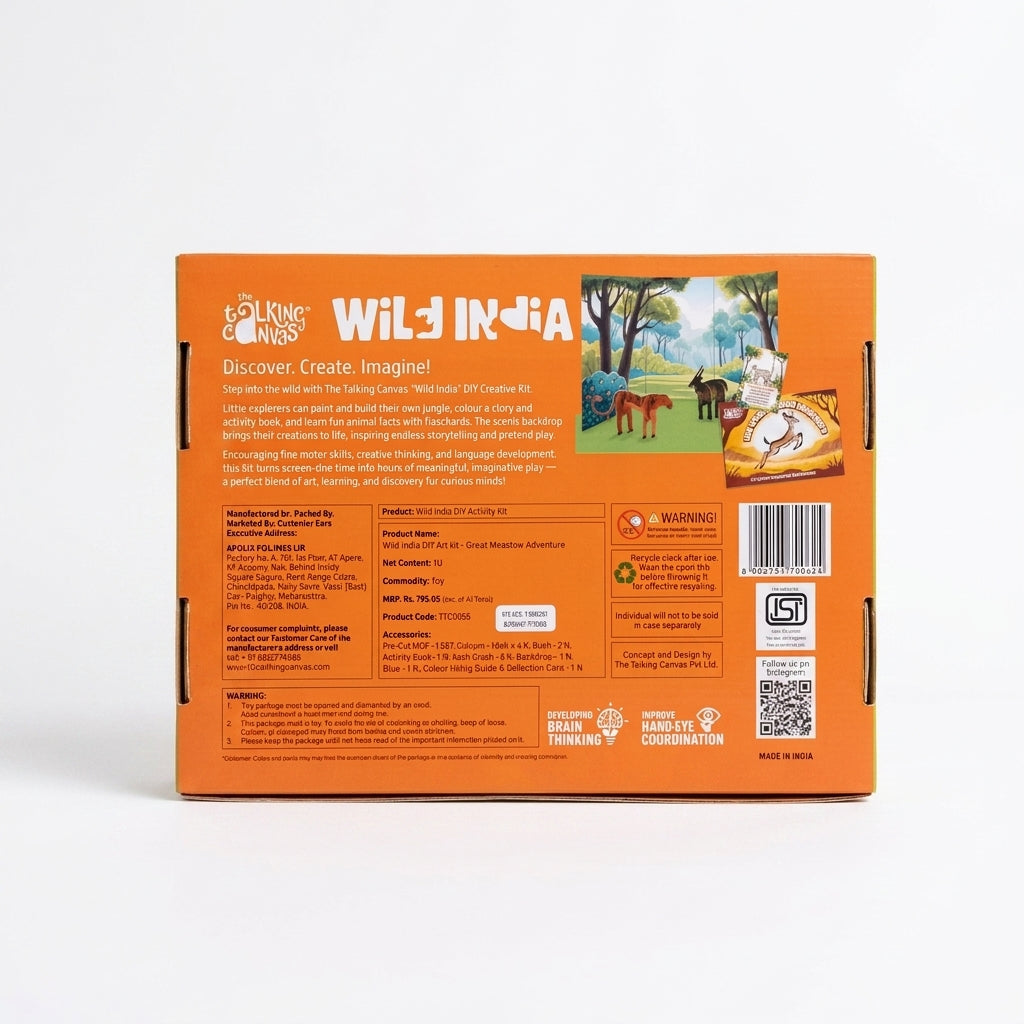 Wild India DIY Activity Kit for Kids - ttc grassland gallopers 5