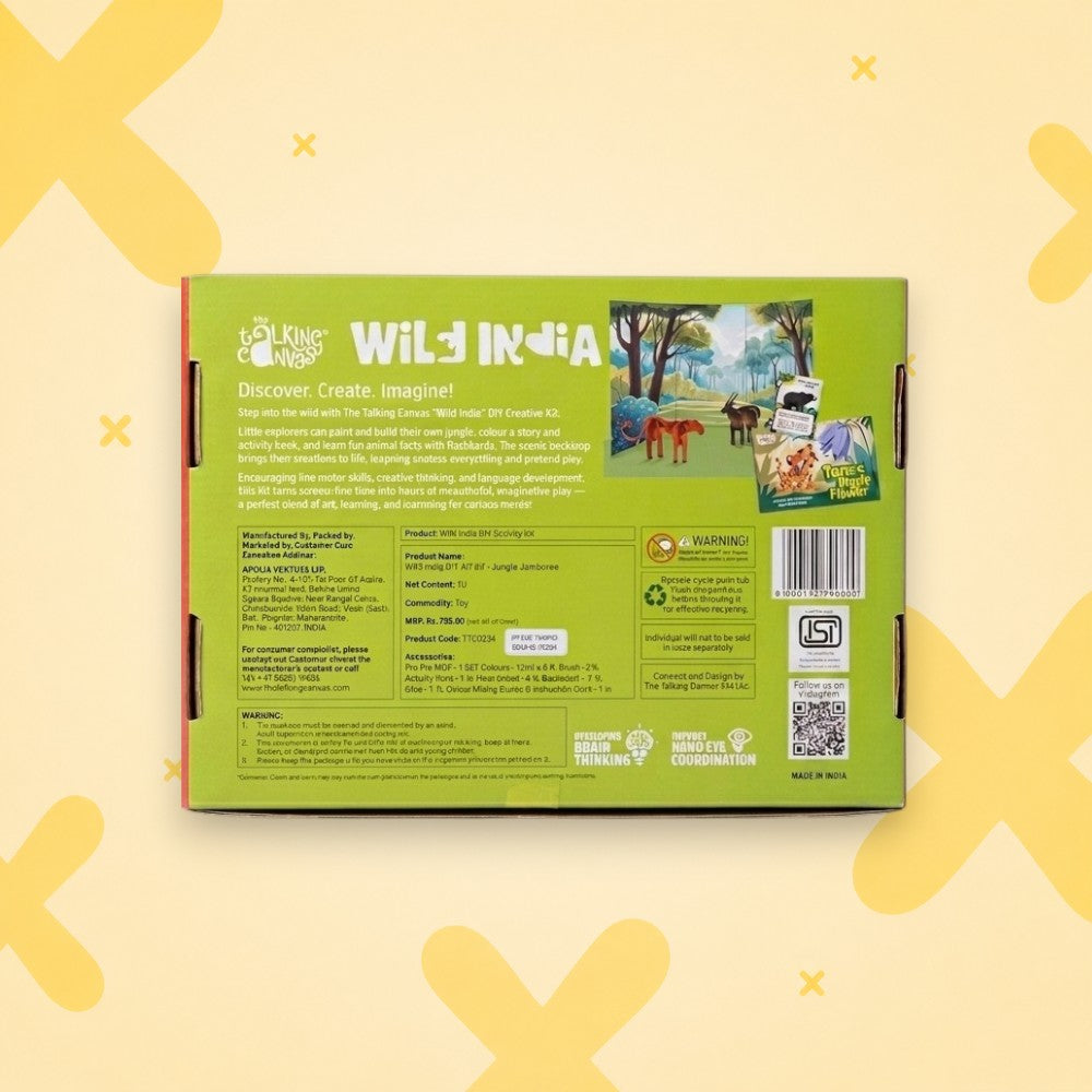 Wild India DIY Activity Kit for Kids - ttc wild india junglejumboree online back