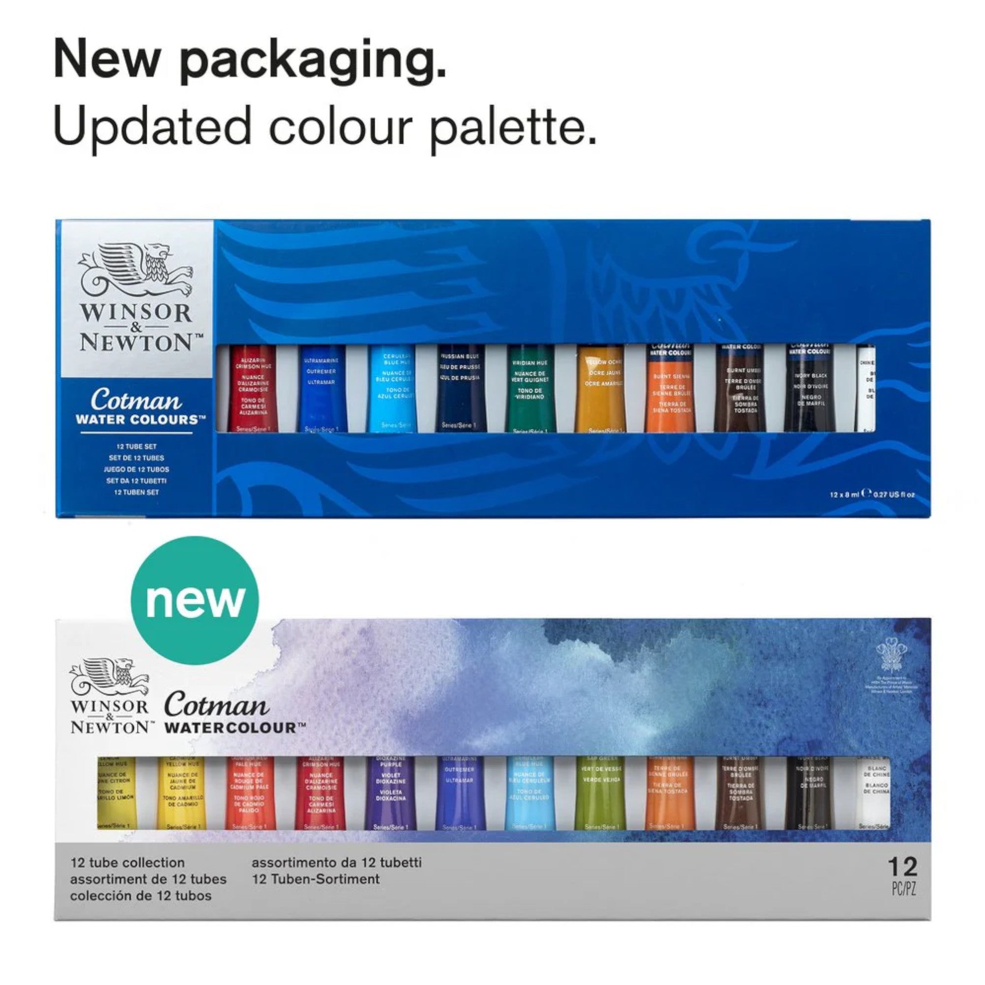 Winsor & Newton Cotman Water Colours Set - 12 x 8ml Tubes