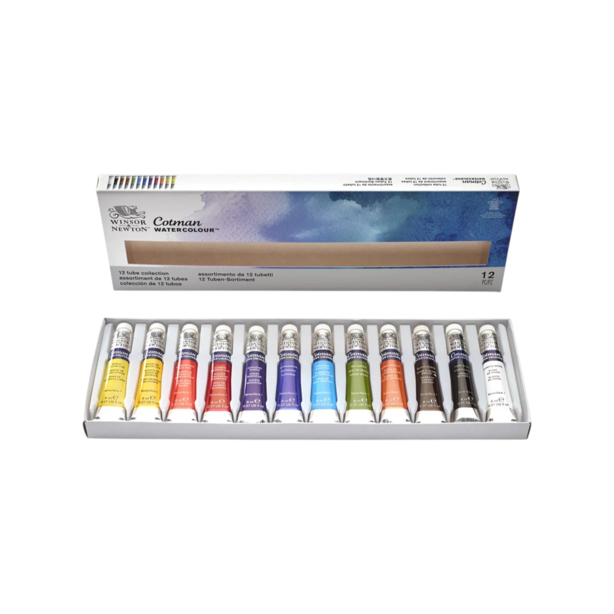 Winsor & Newton Cotman Water Colours Set - 12 x 8ml Tubes