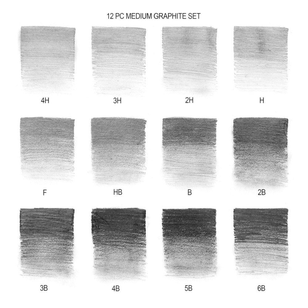 Winsor & Newton Studio Graphite Pencil Set - 12 Pencils in Tin