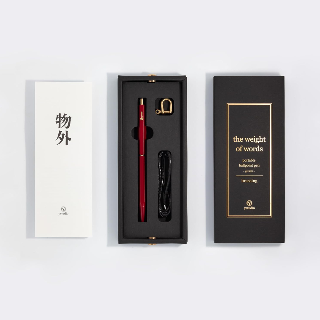 Ystudio | Ballpoint Pen | Classic Revolve | Portable Brassing | Red YSTUDIO