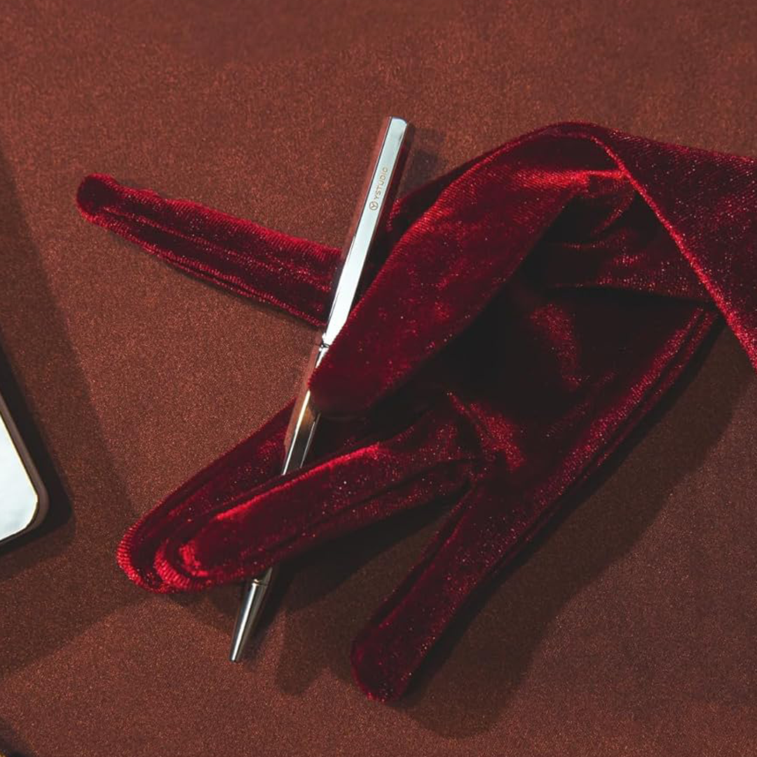 Ystudio | Ballpoint Pen | Classic Revolve | Spring Shiny Silver YSTUDIO