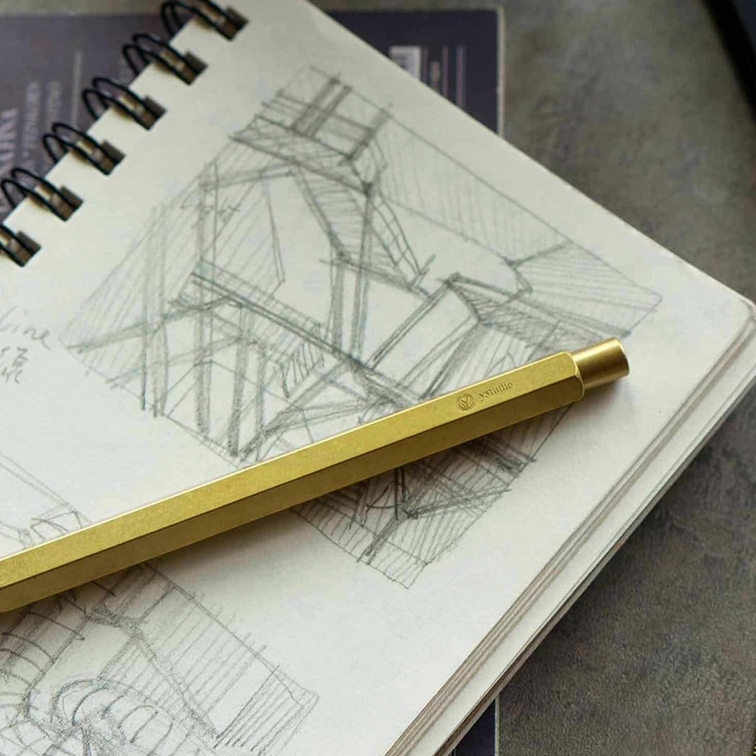 Ystudio | Classic Revolve | Sketching Pencil  | 2.0 mm | Brass YSTUDIO