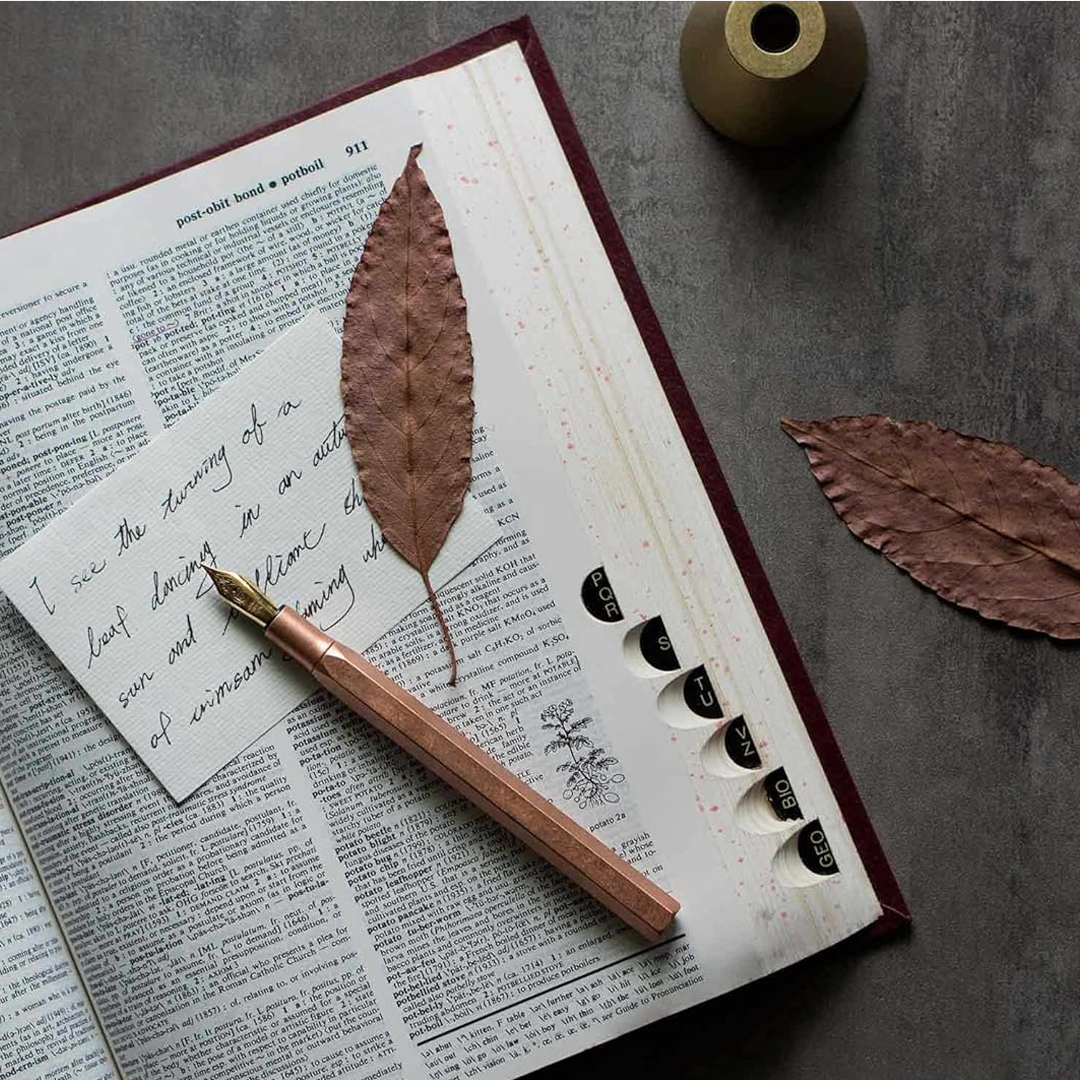 Ystudio | Desk Fountain Pen | Classic Revolve | Copper YSTUDIO