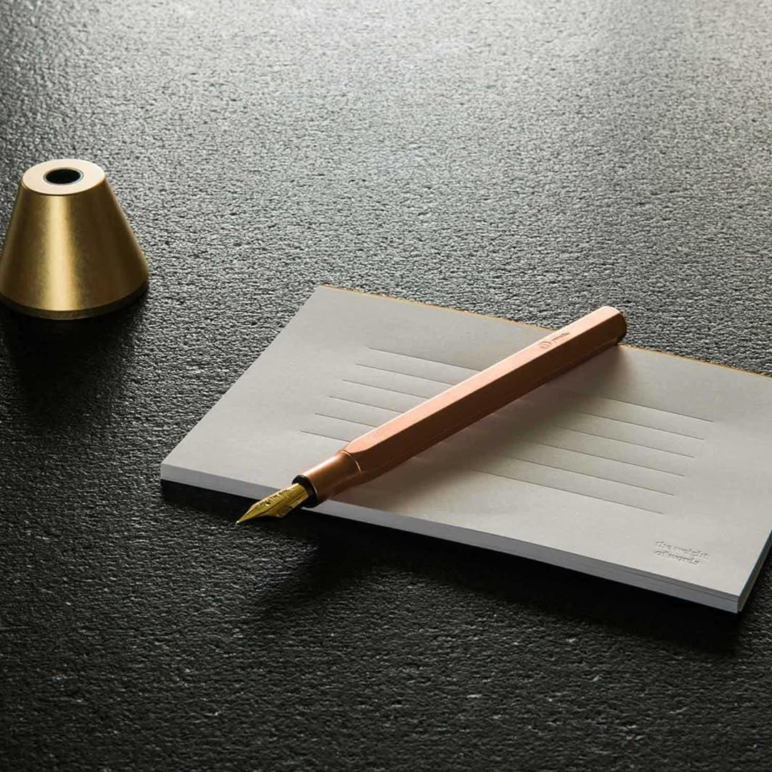 Ystudio | Desk Fountain Pen | Classic Revolve | Copper YSTUDIO