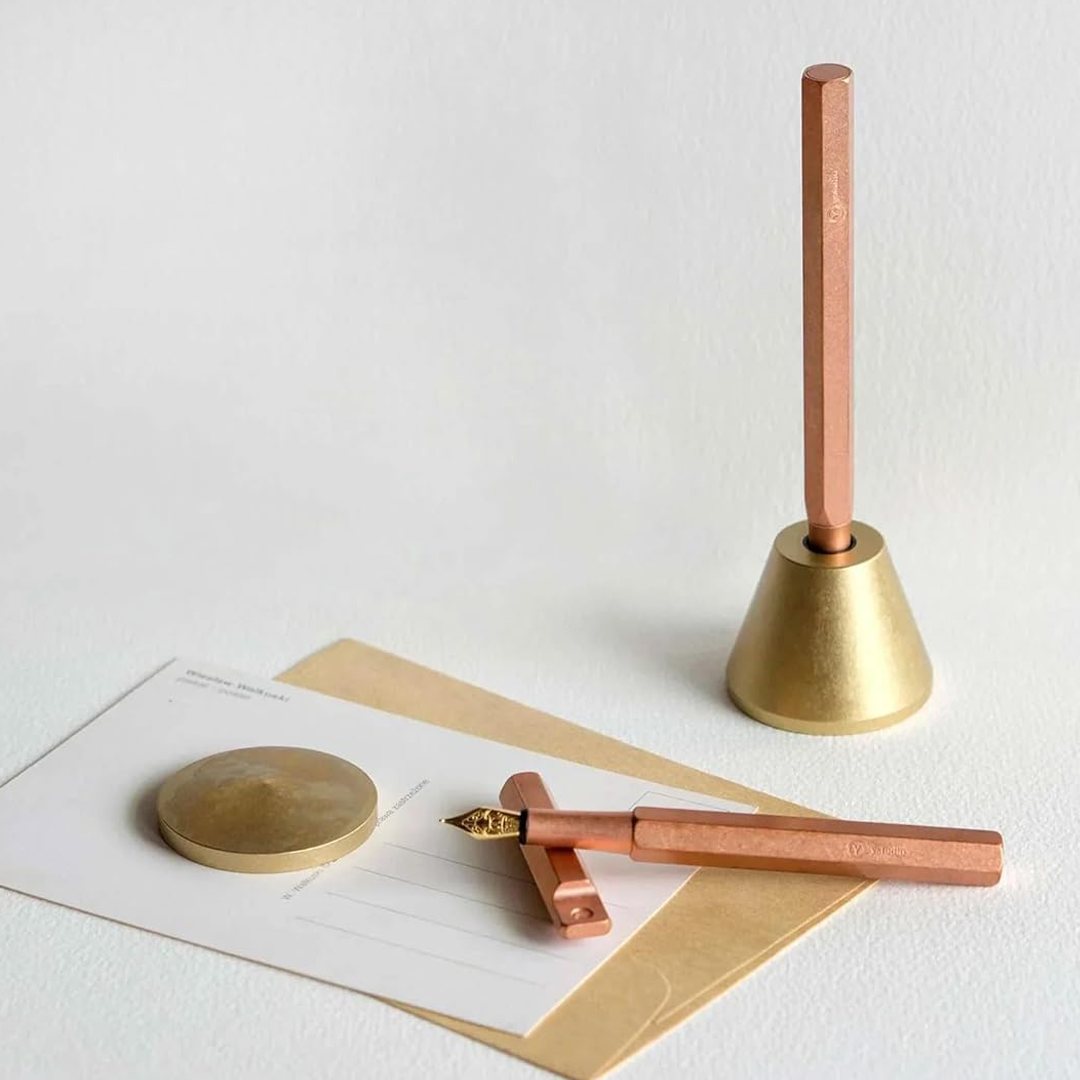 Ystudio | Desk Fountain Pen | Classic Revolve | Copper YSTUDIO