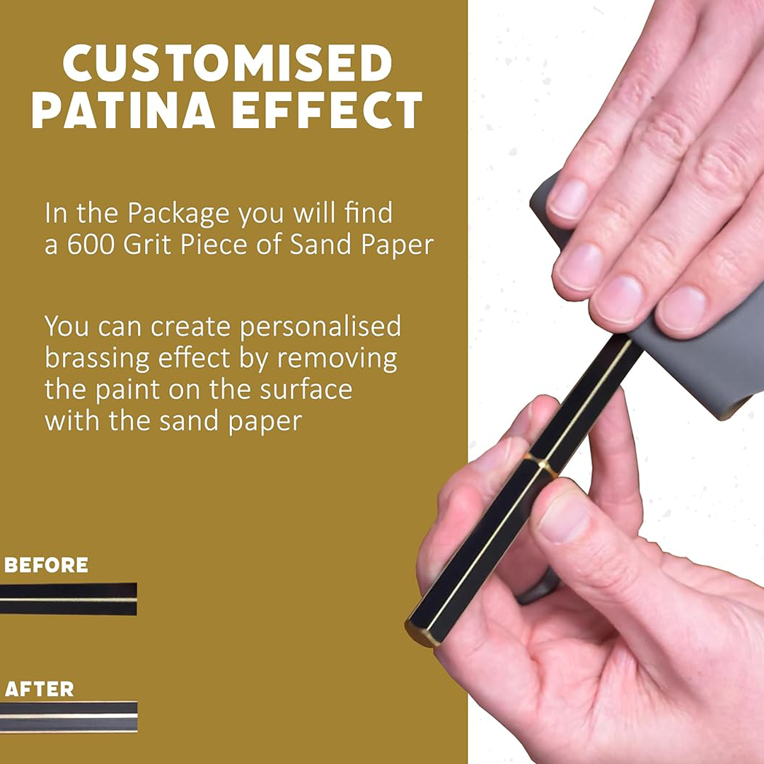 Ystudio | Fountain Pen | Brass Hexogon | Classic Revolve | Brass Body | Medium Nib YSTUDIO