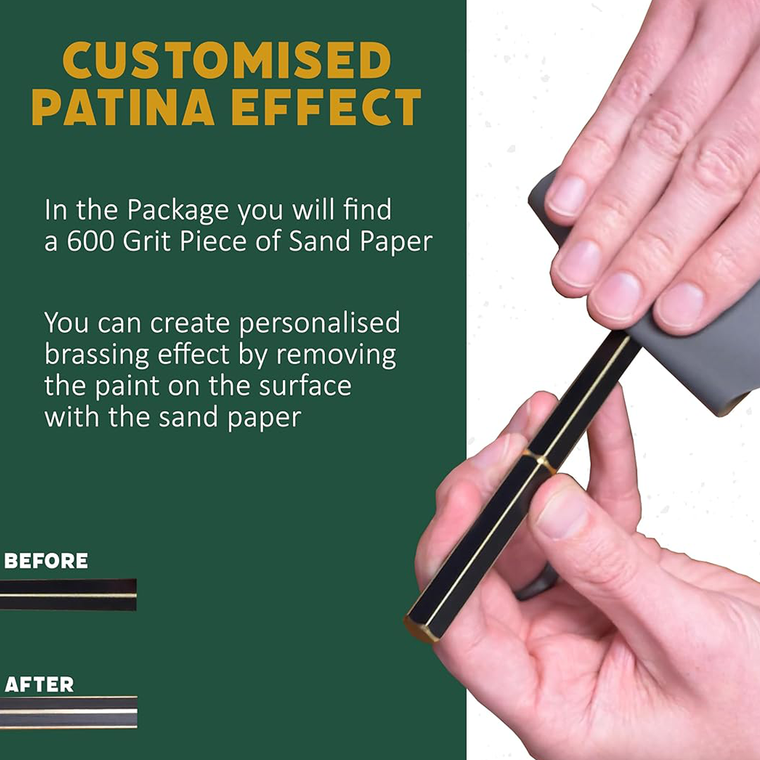 Ystudio | Fountain Pen | Green Hexogon | Classic Revolve | Brass Body | Medium Nib YSTUDIO