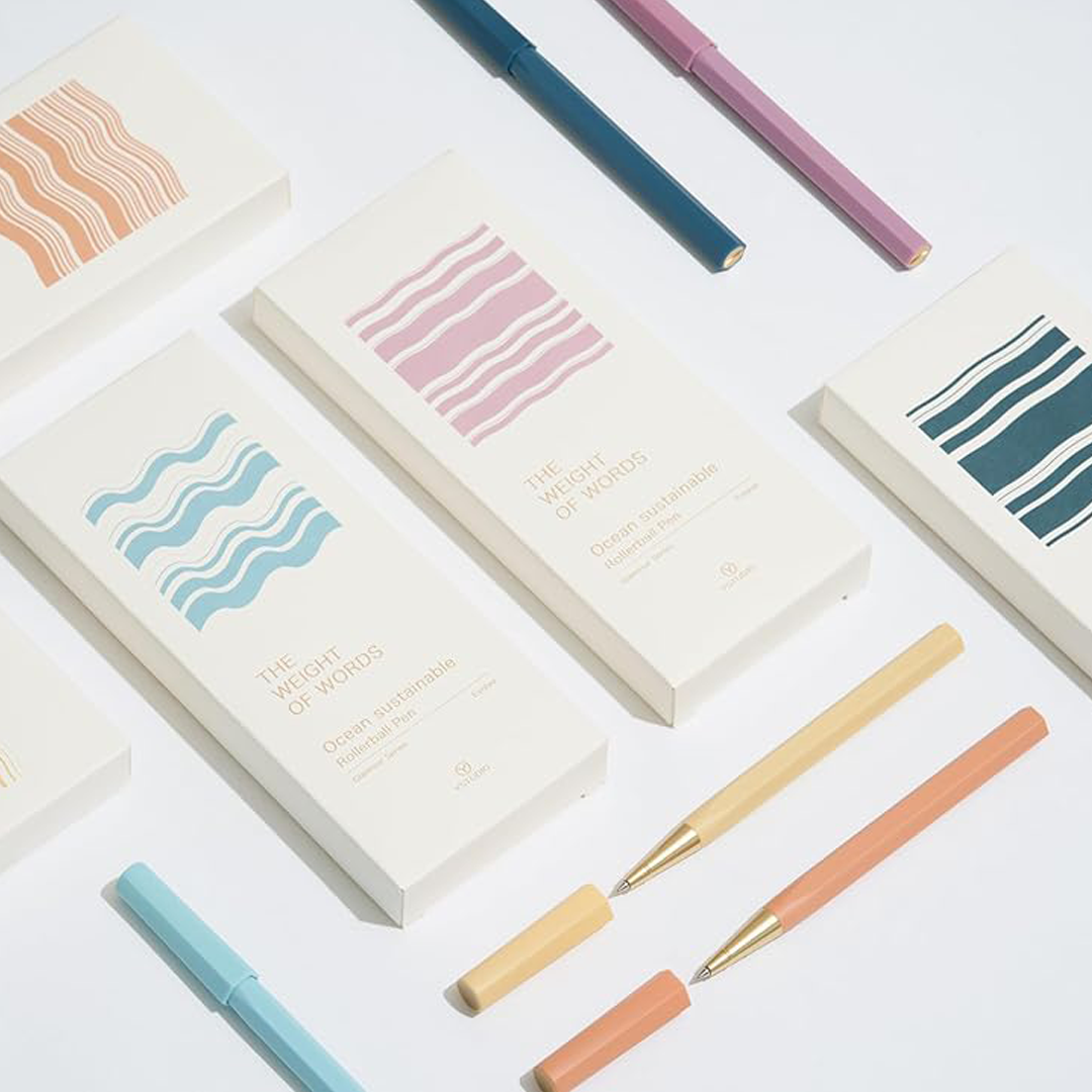 Ystudio | Glamour Evolve | Sustainable |  Rollerball Pen | Sunset Orange YSTUDIO