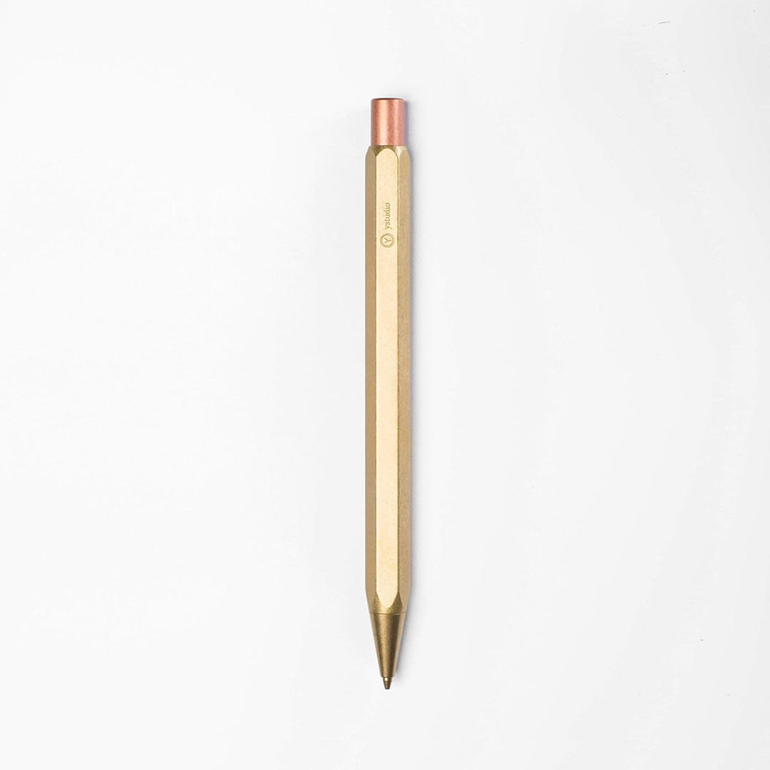 Ystudio | Mechanical Pencil | 0.7mm | Classic Revolve | Brass YSTUDIO