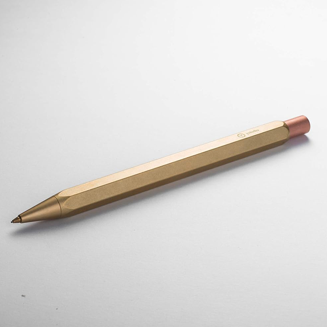 Ystudio | Mechanical Pencil | 0.7mm | Classic Revolve | Brass YSTUDIO