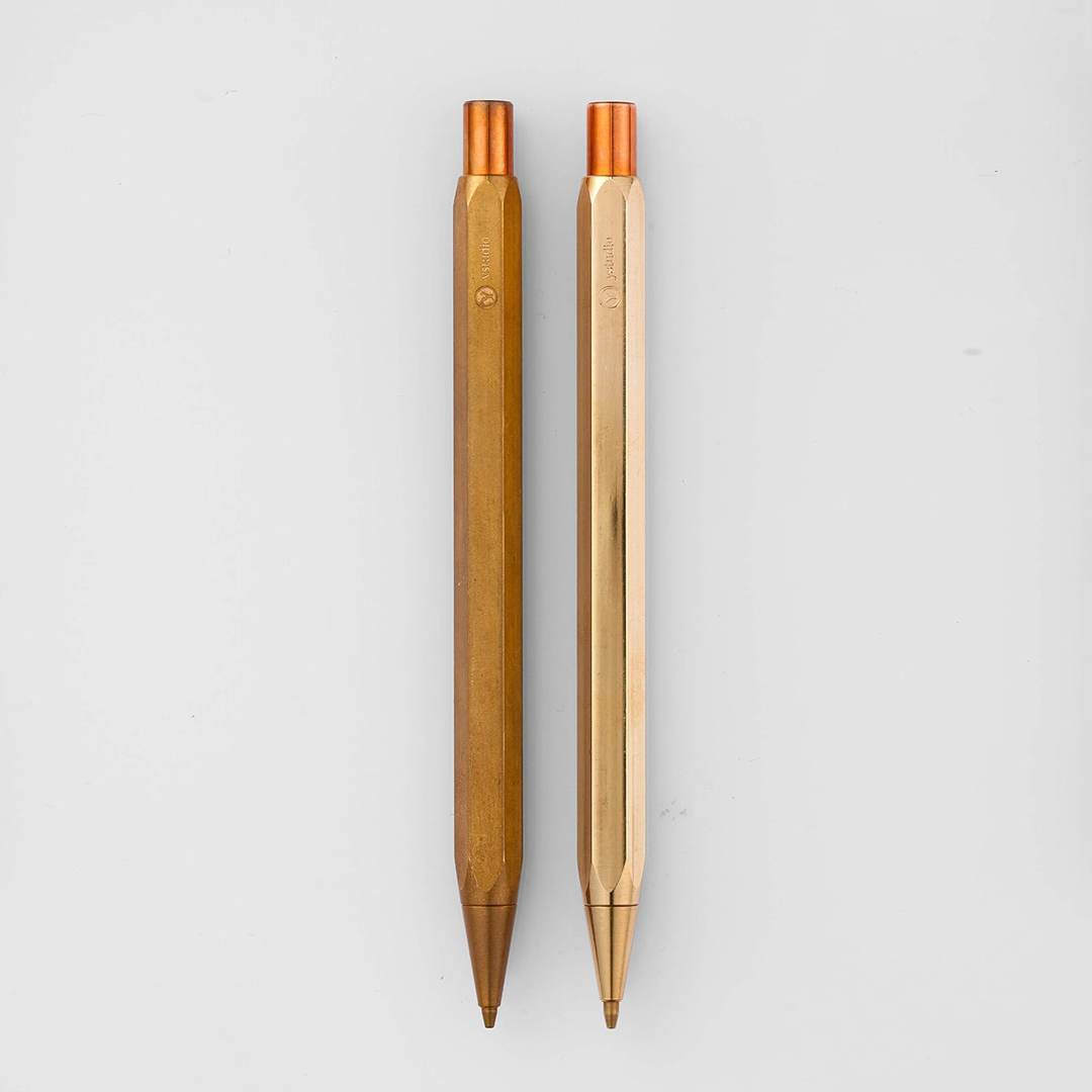 Ystudio | Mechanical Pencil | 0.7mm | Classic Revolve | Brass YSTUDIO