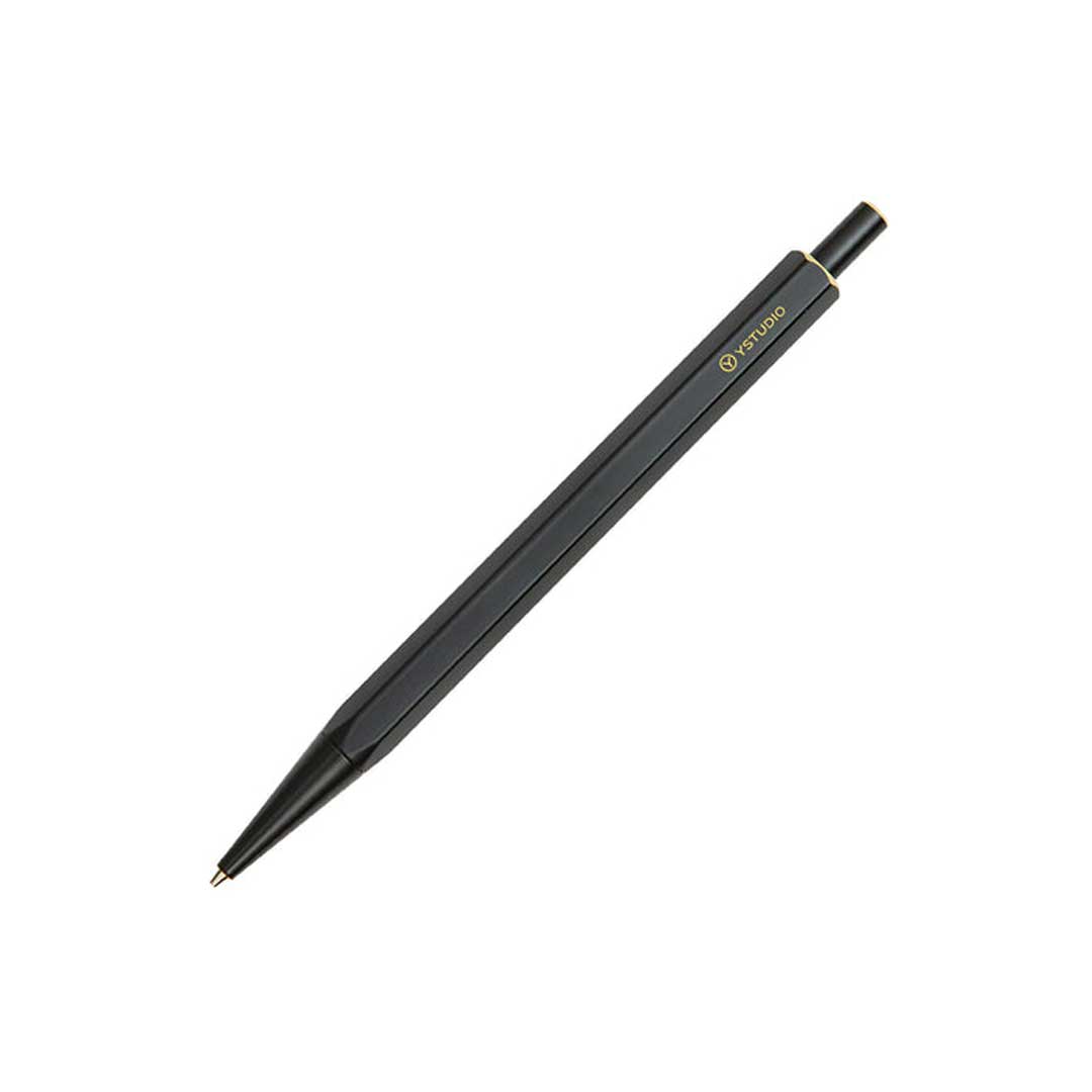 Ystudio | Mechanical Pencil | 0.7mm | Classic Revolve | Brass | Black | Pack of 1 YSTUDIO