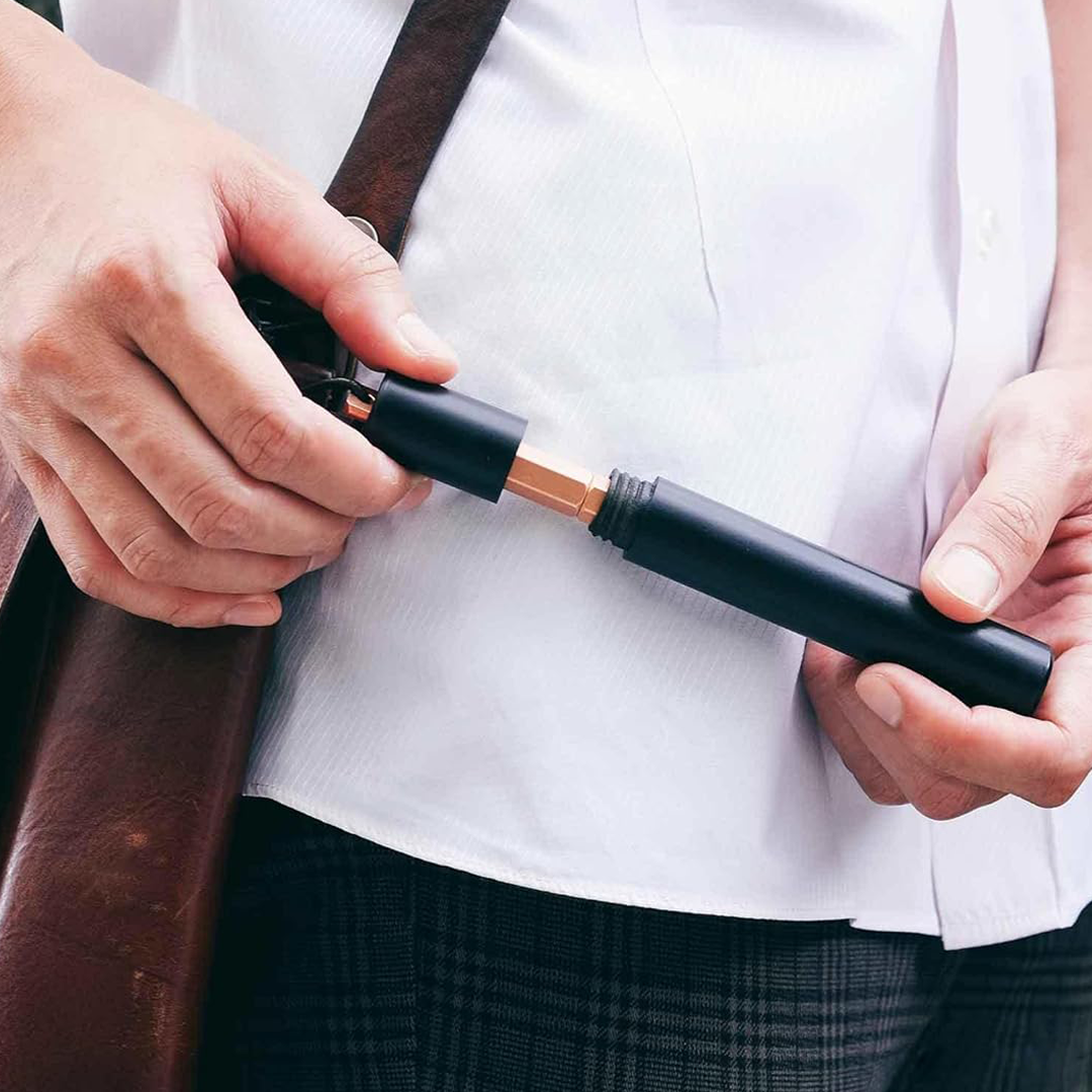 Ystudio | Portable Fountain Ink Pen | Metal Copper Body | Fine Nib with Gold Plating | Classic Revolve Series YSTUDIO