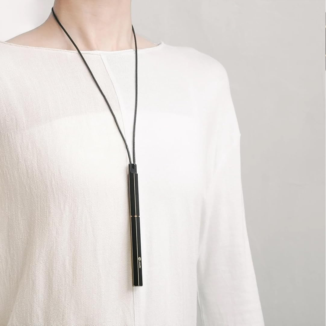 Ystudio | Portable Fountain Pen | Black Metal | Brass Body | Medium Nib | Classic Revolve Series YSTUDIO