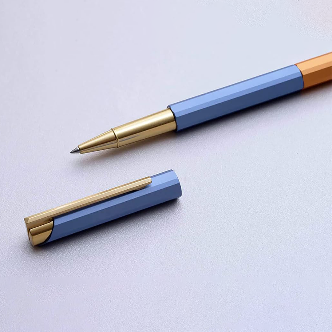 Ystudio | Rollerball Pen | Glamour Series | Evolve Bihex | Blue Gin. YSTUDIO