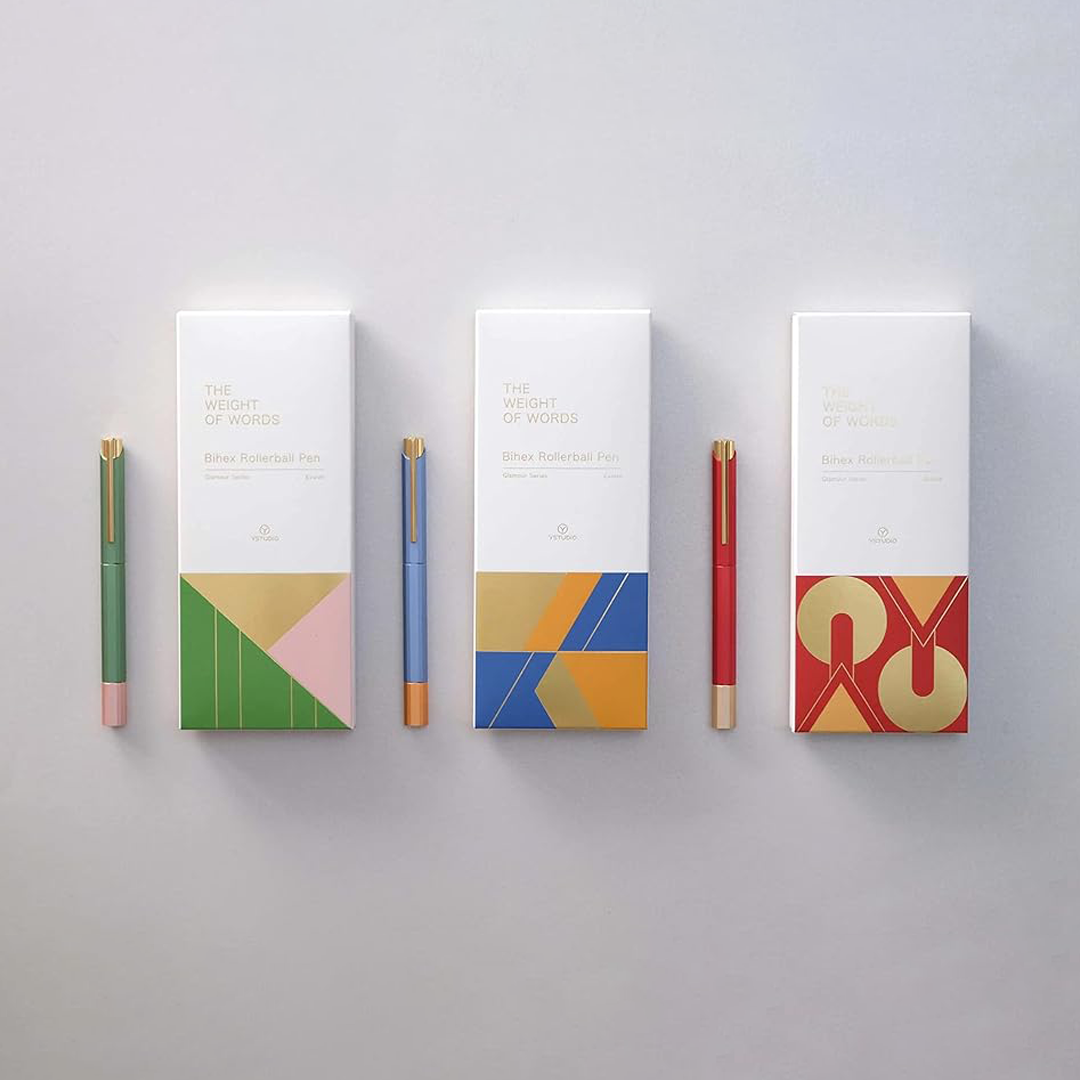 Ystudio | Rollerball Pen | Glamour Series | Evolve Bihex | Blue Gin. YSTUDIO