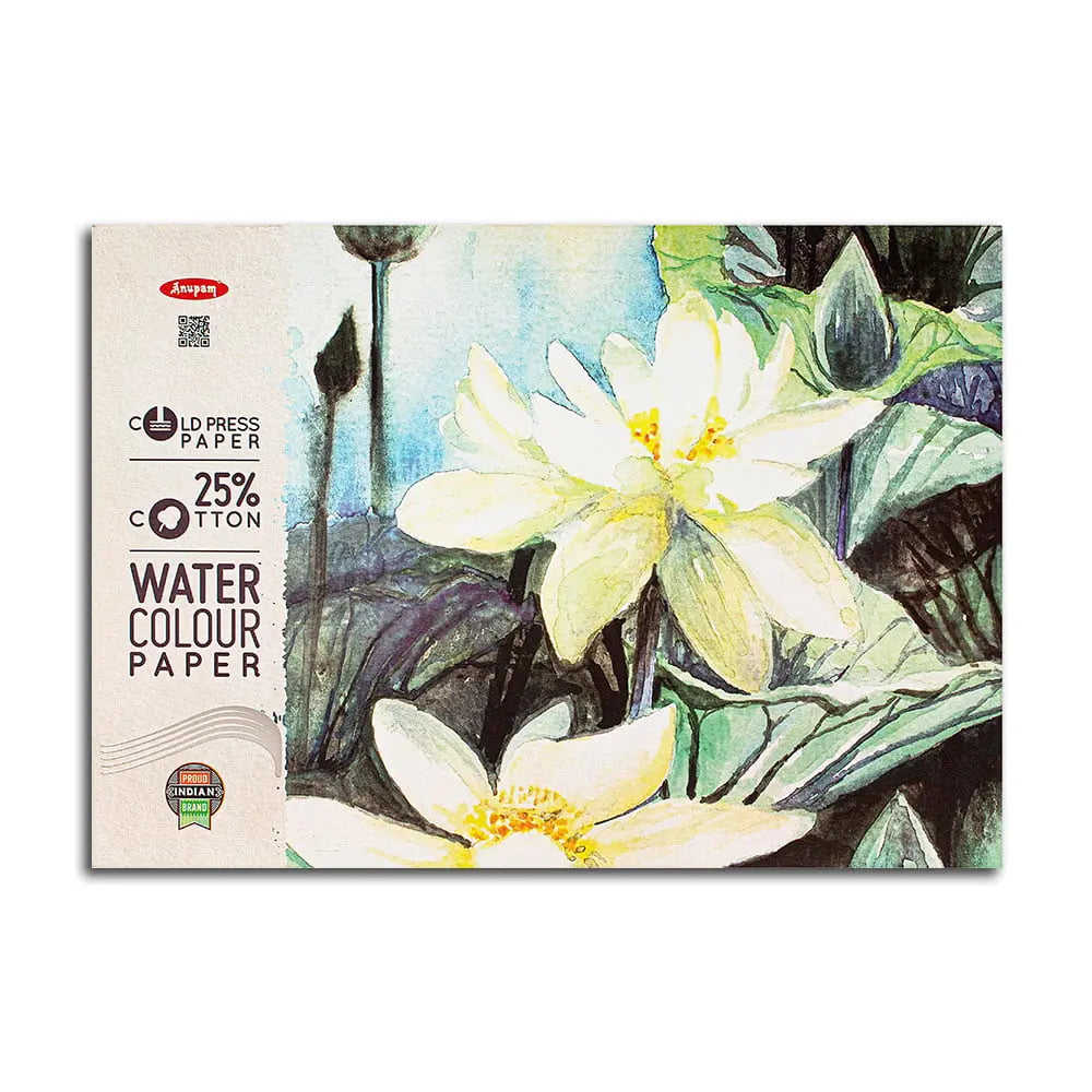 Anupam 25% Cotton Watercolour Paper Pad - Cold Pressed - 250 GSM Anupam