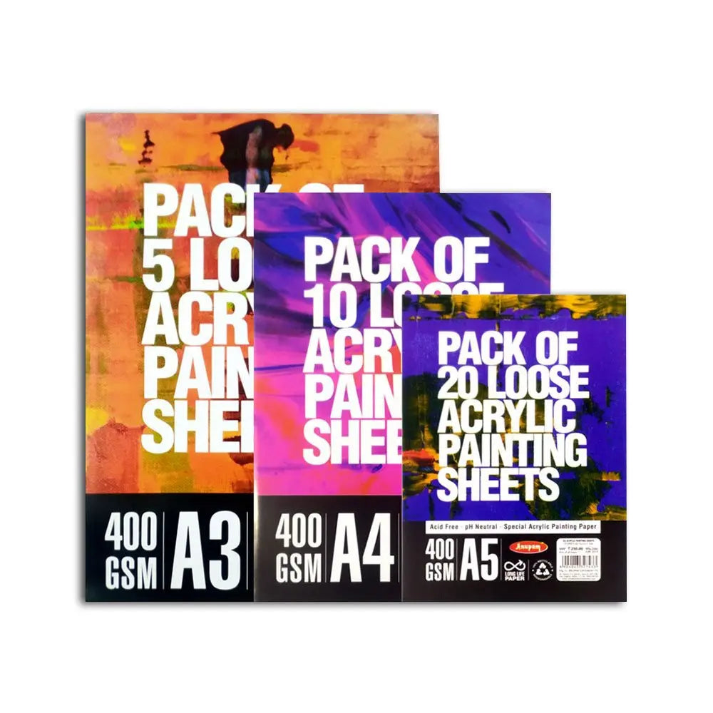Anupam Acrylic Painting Sheets  400 gsm Anupam