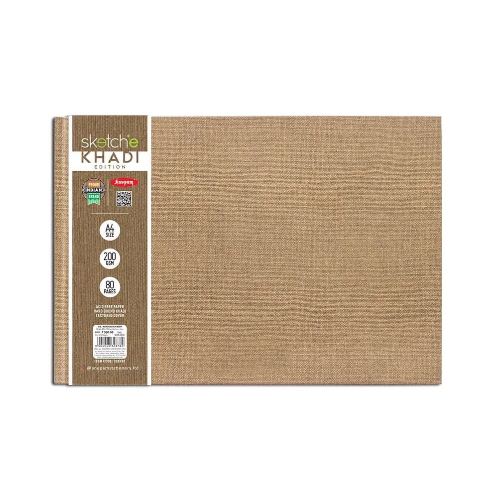 Anupam Sketche Khadi (Cover) 200 GSM Cartridge Paper - Hardbound Anupam