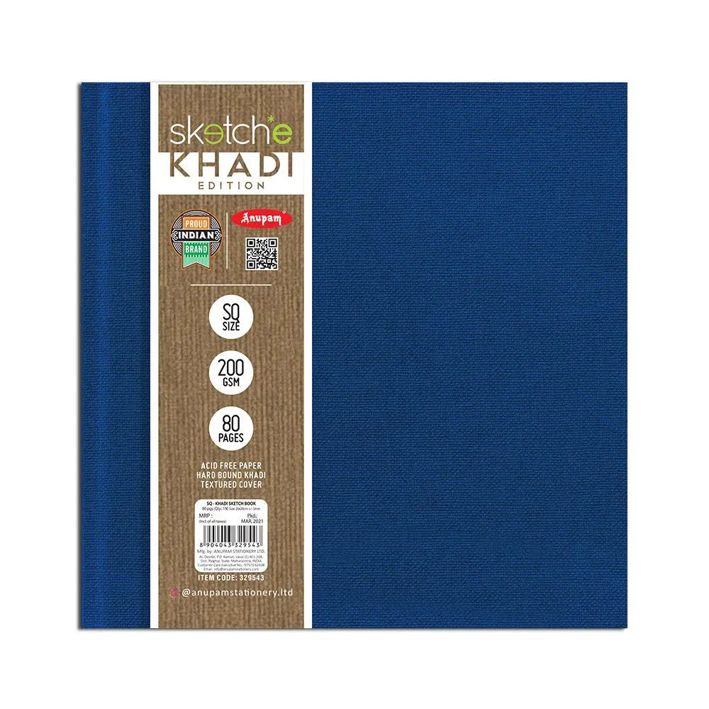 Anupam Sketche Khadi (Cover) 200 GSM Cartridge Paper - Hardbound Anupam