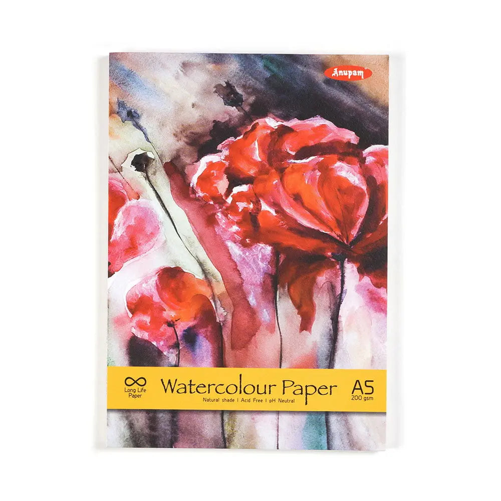 Anupam Watercolour Paper Pad / Book  (200 GSM & 300 GSM) - Cold Press Anupam