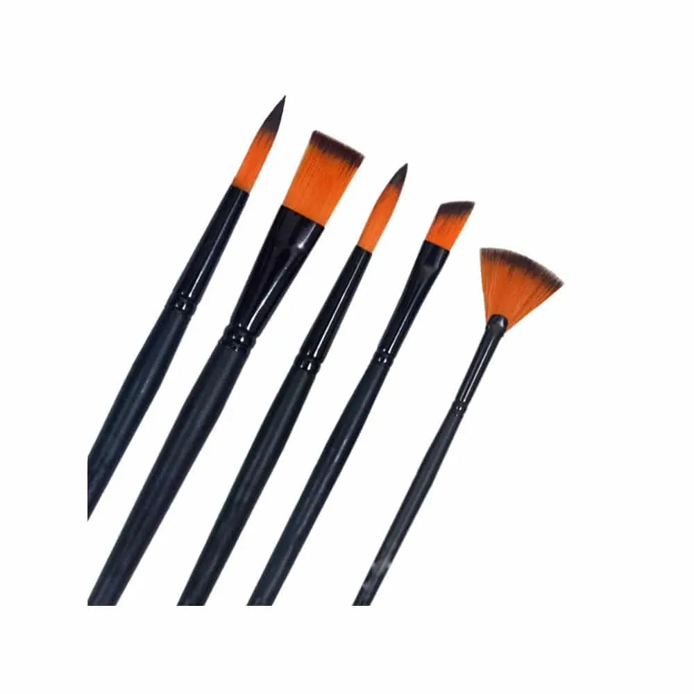 10 Pieces Wooden Handle Paint Brushes Aluminum Watercolor Acrylic Brush  Portable Glass Paintbrushes Drawing Pink