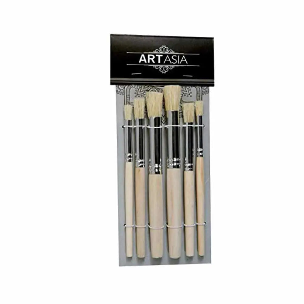 Art Asia Stencil Hog Painting Brush Series - 6pcs Art Asia