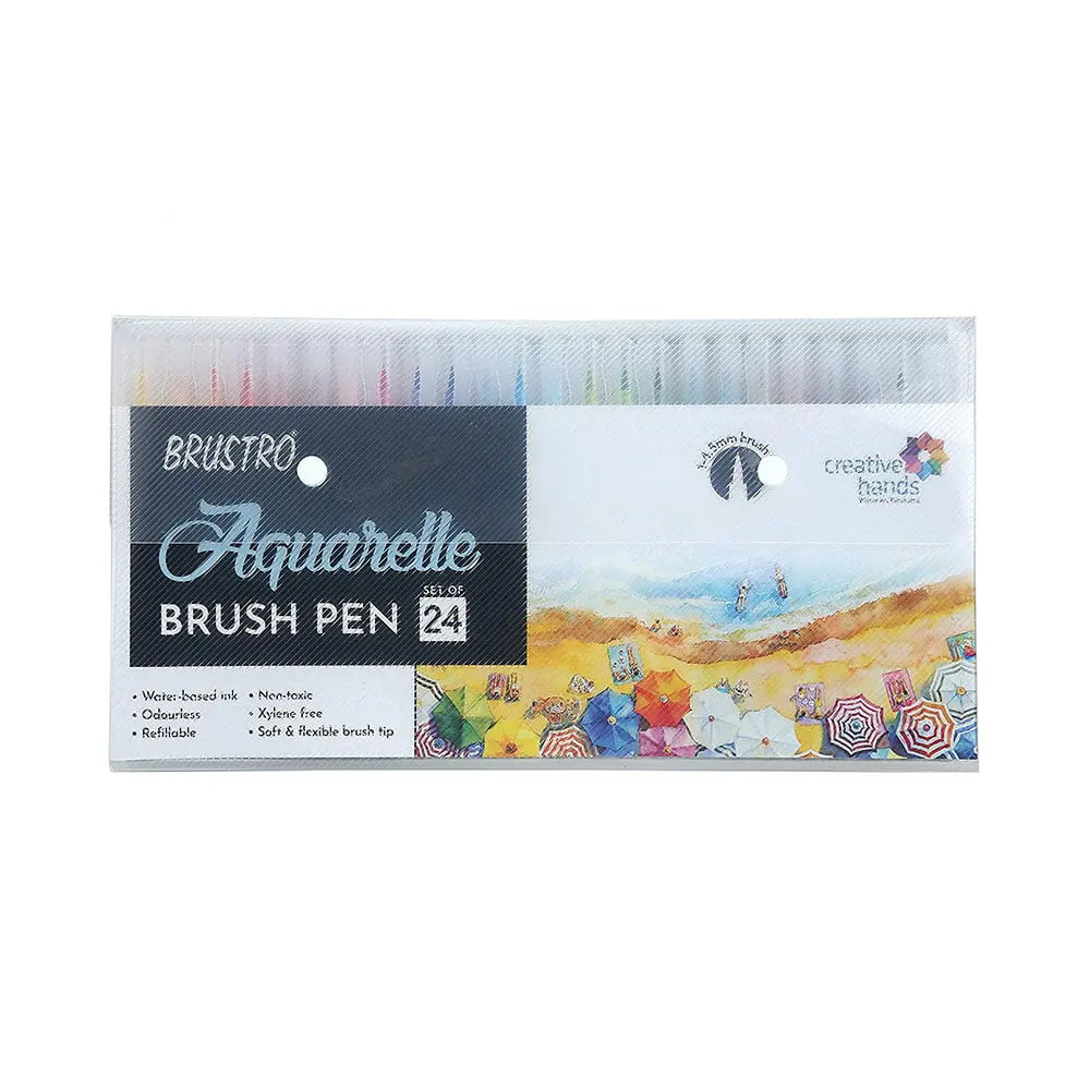 Brustro Aquarelle Brush Pen Set Of 24 Brustro