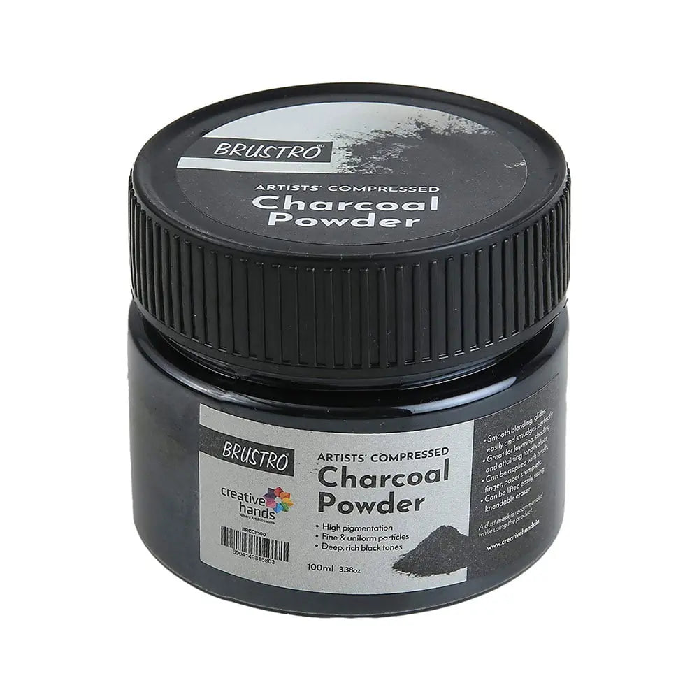 Brustro Artists Compressed Charcoal Powder 100ml Brustro
