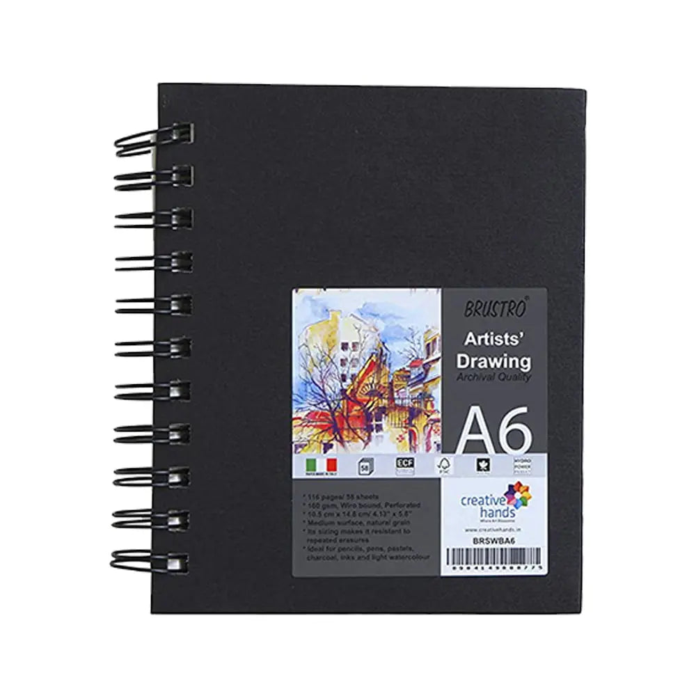 Brustro Artists Drawing Book WireO Bound Portrait 160gsm Brustro
