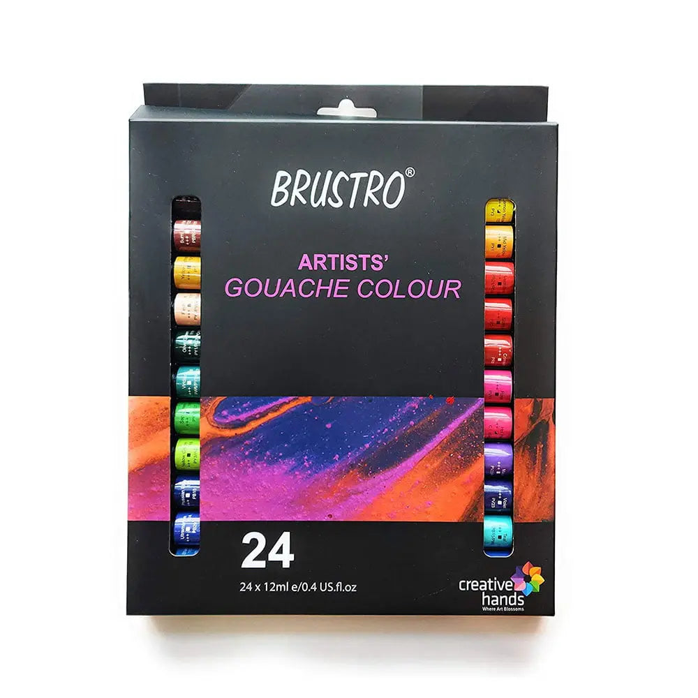 Brustro Gouache Paint Sets for Artists (Multiple Sets) - Set of 24 - Pack View