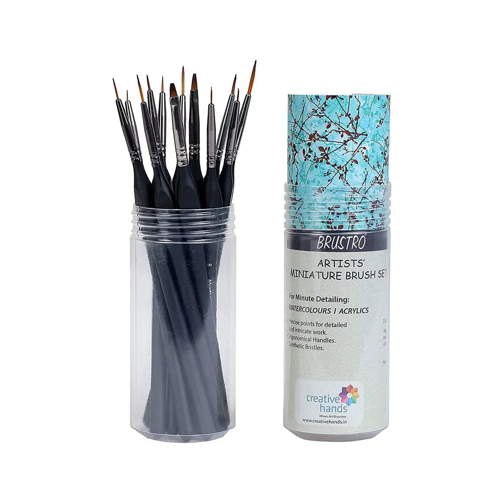 Brustro Artists Miniature Brush Set Of 12 Brustro