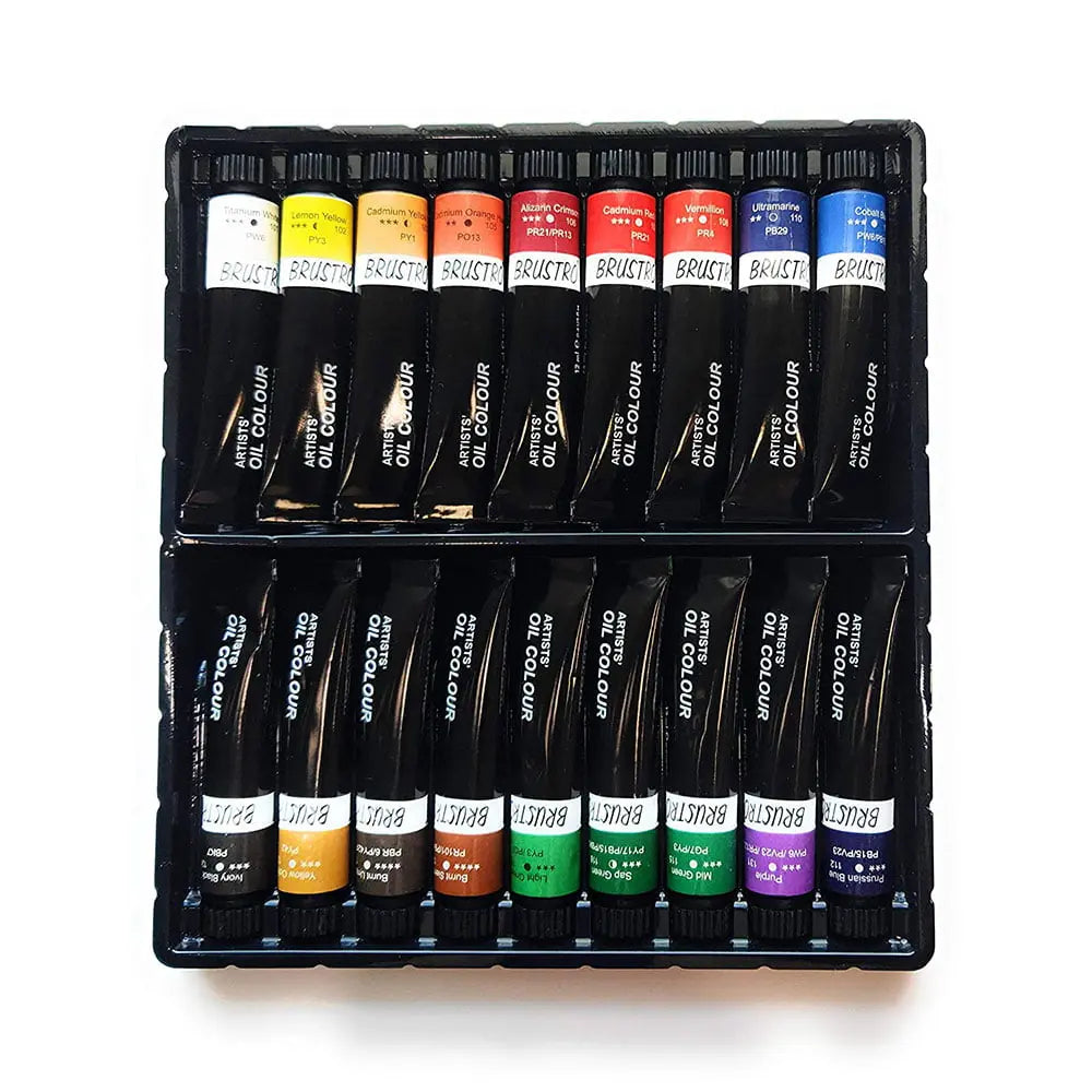 Brustro Artists Oil Colour Set Of 18 (12ml Tubes) Brustro