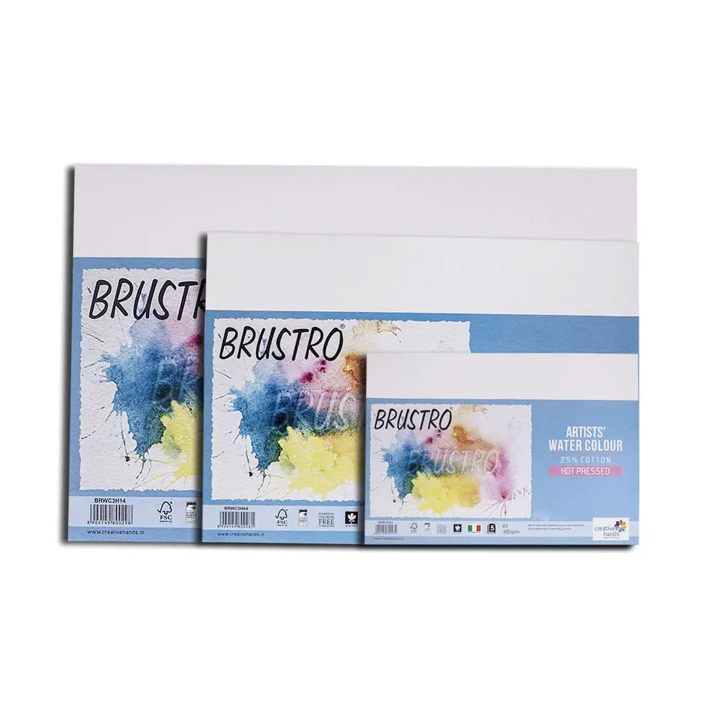 Brustro 25% Hot Pressed Watercolour Paper 300 GSM