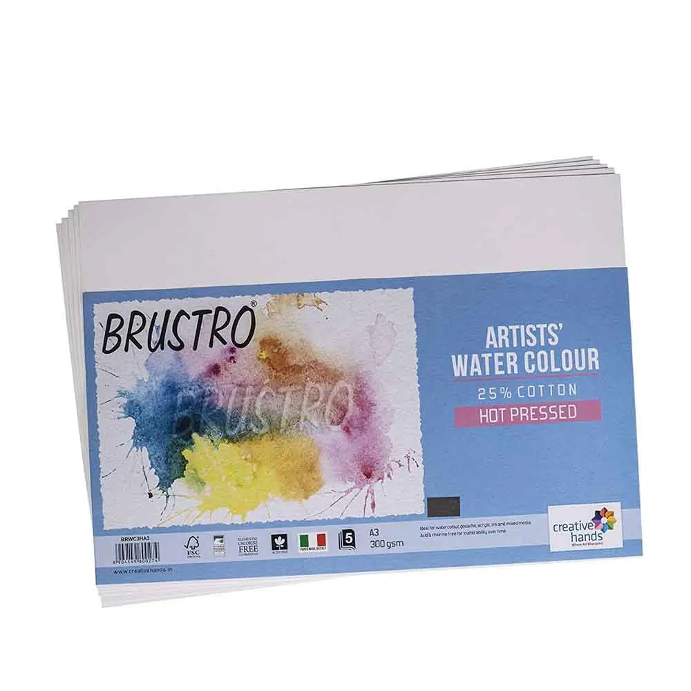 Brustro 25% Hot Pressed Watercolour Paper 300 GSM