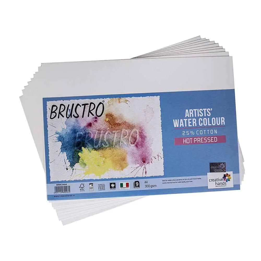 Brustro Artists Water Colour 25% Hot Pressed 300 GSM Brustro